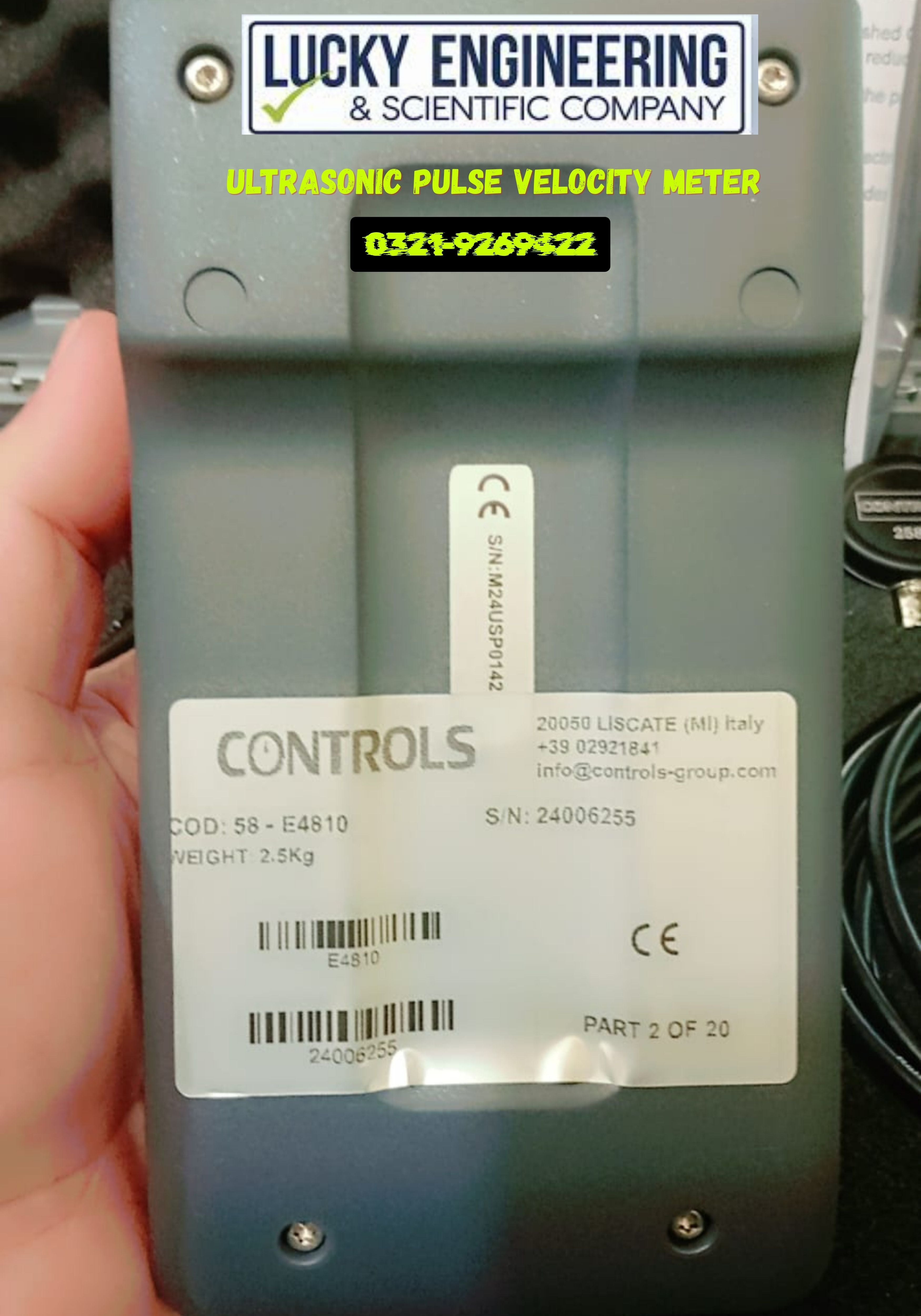 Controls (Italy) Ultrasonic Pulse Velocity Tester (UPV Tester) - Tell: 03219269422