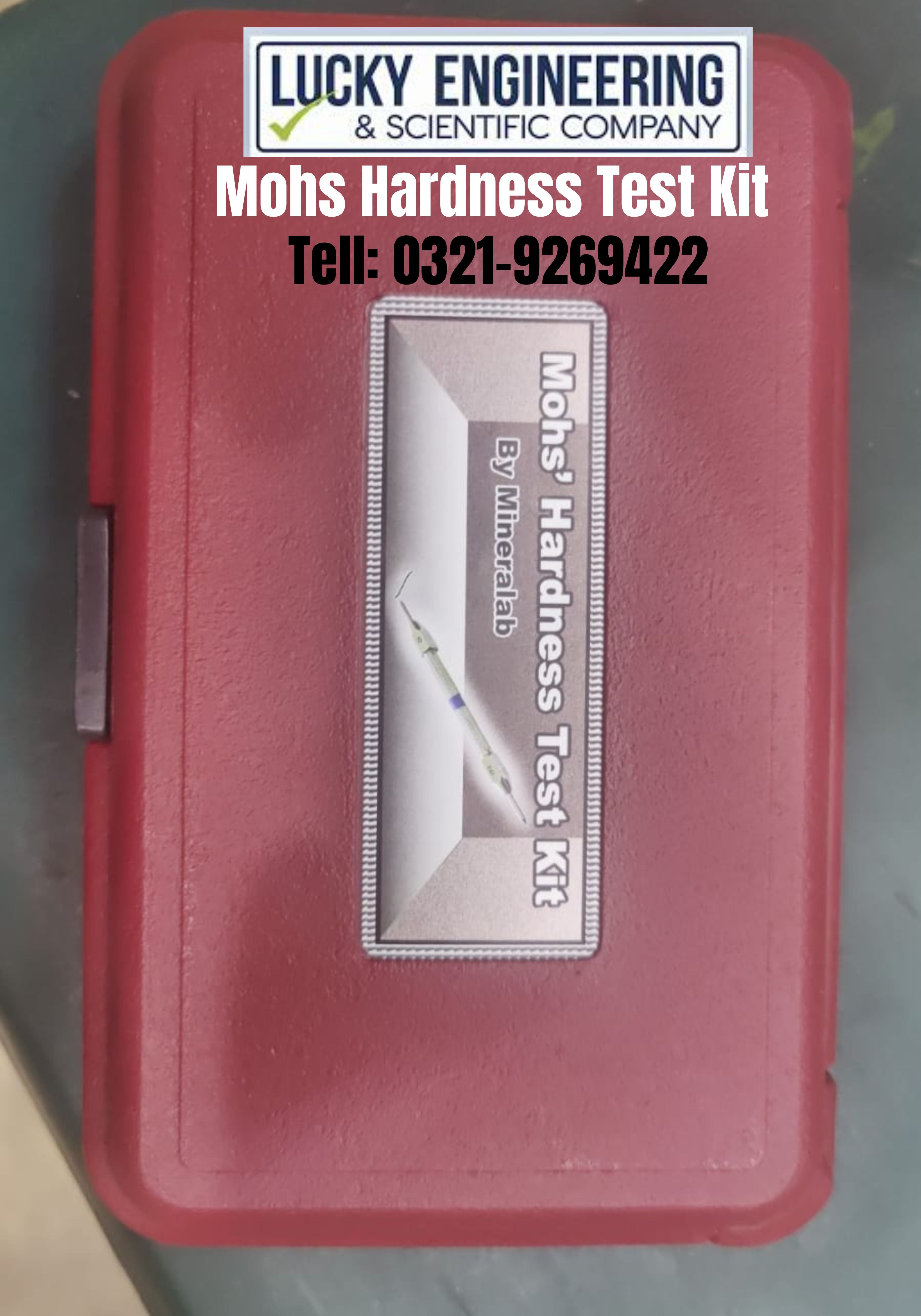Mohs' Hardness Test Kit | 8 Points + Plates + Sharpening Stone