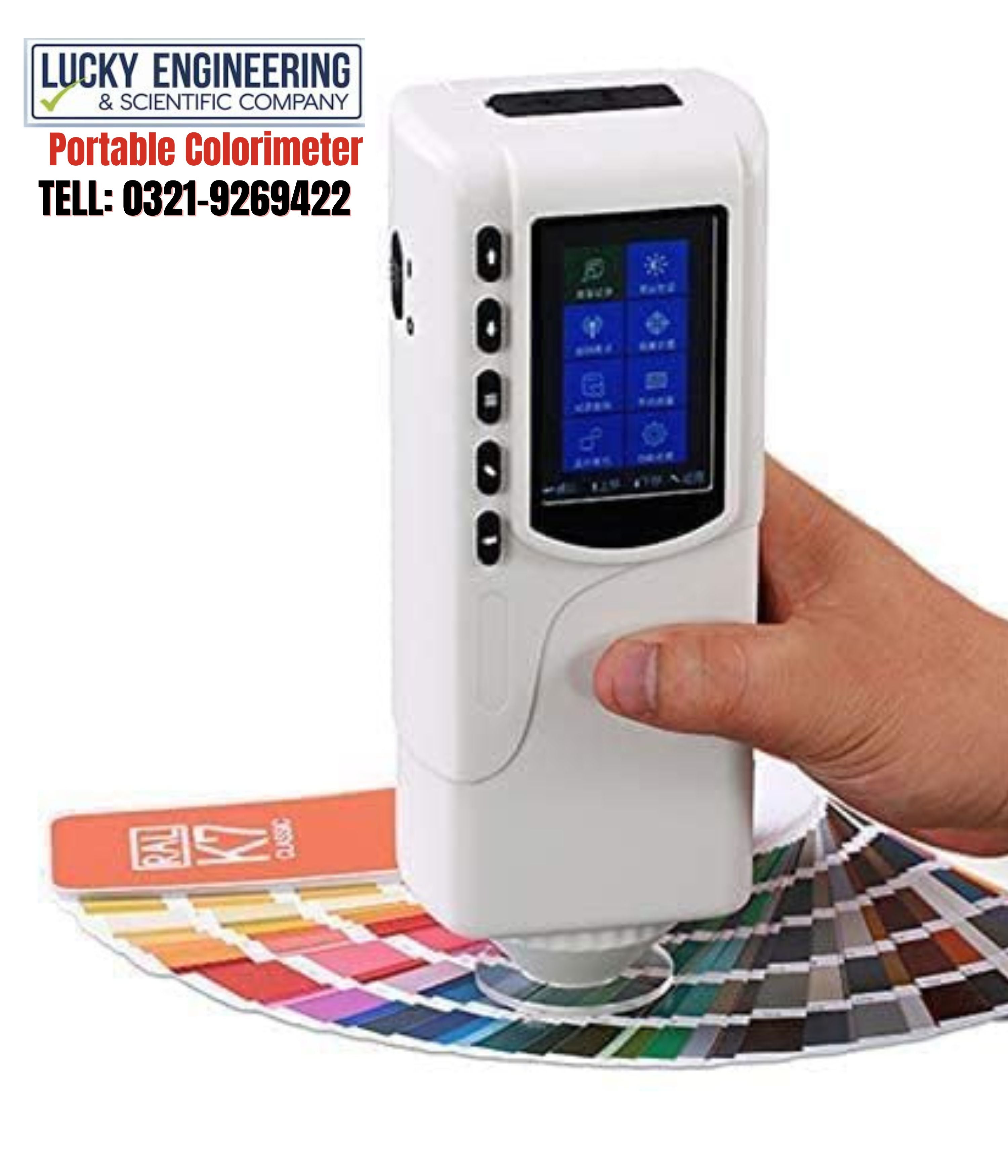 Color Meter Portable Colorimeter Color Difference Meter with Measuring Aperture