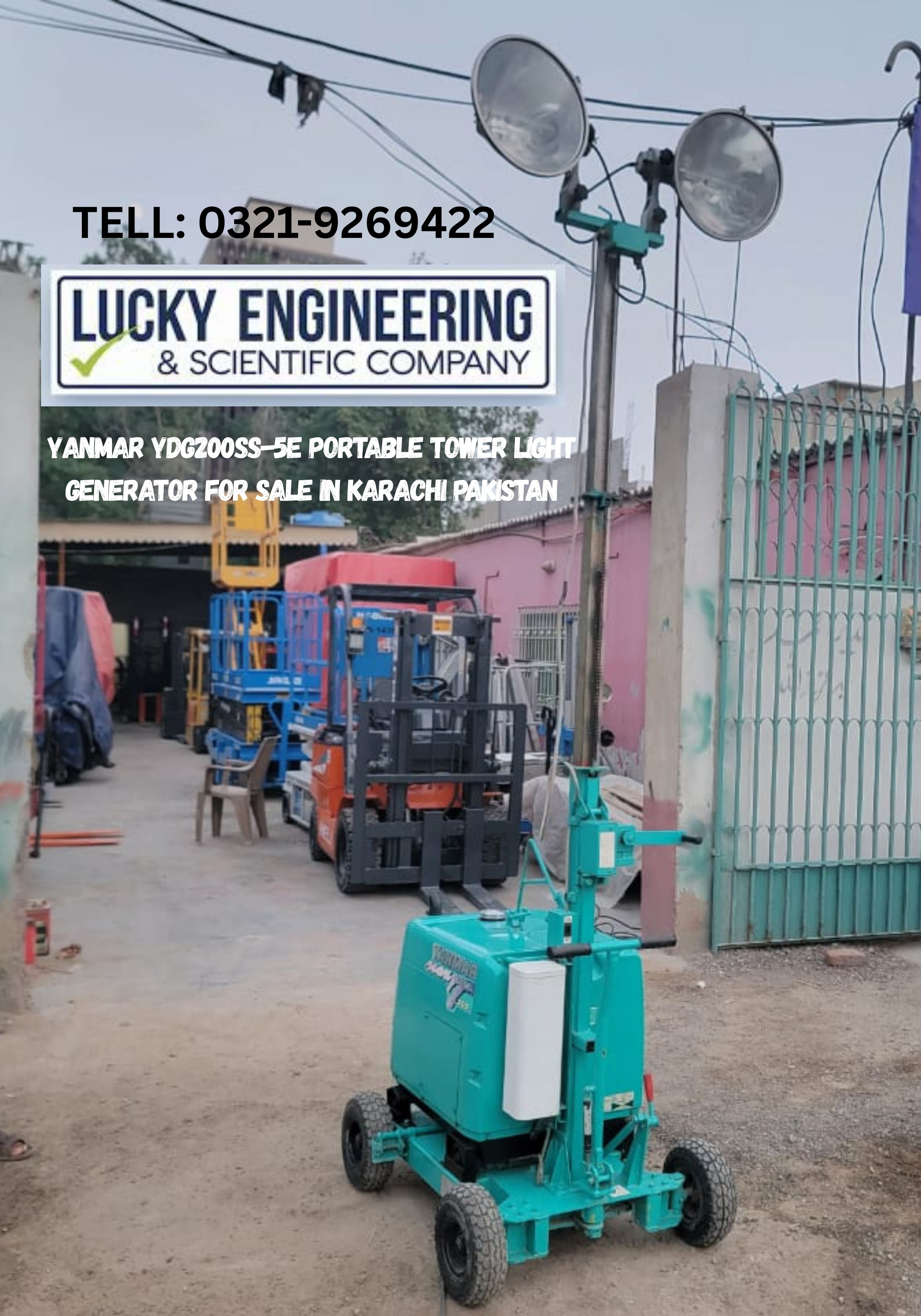 YANMAR YDG200SS-5E Portable Tower Light Generator- Tell: 03219269422