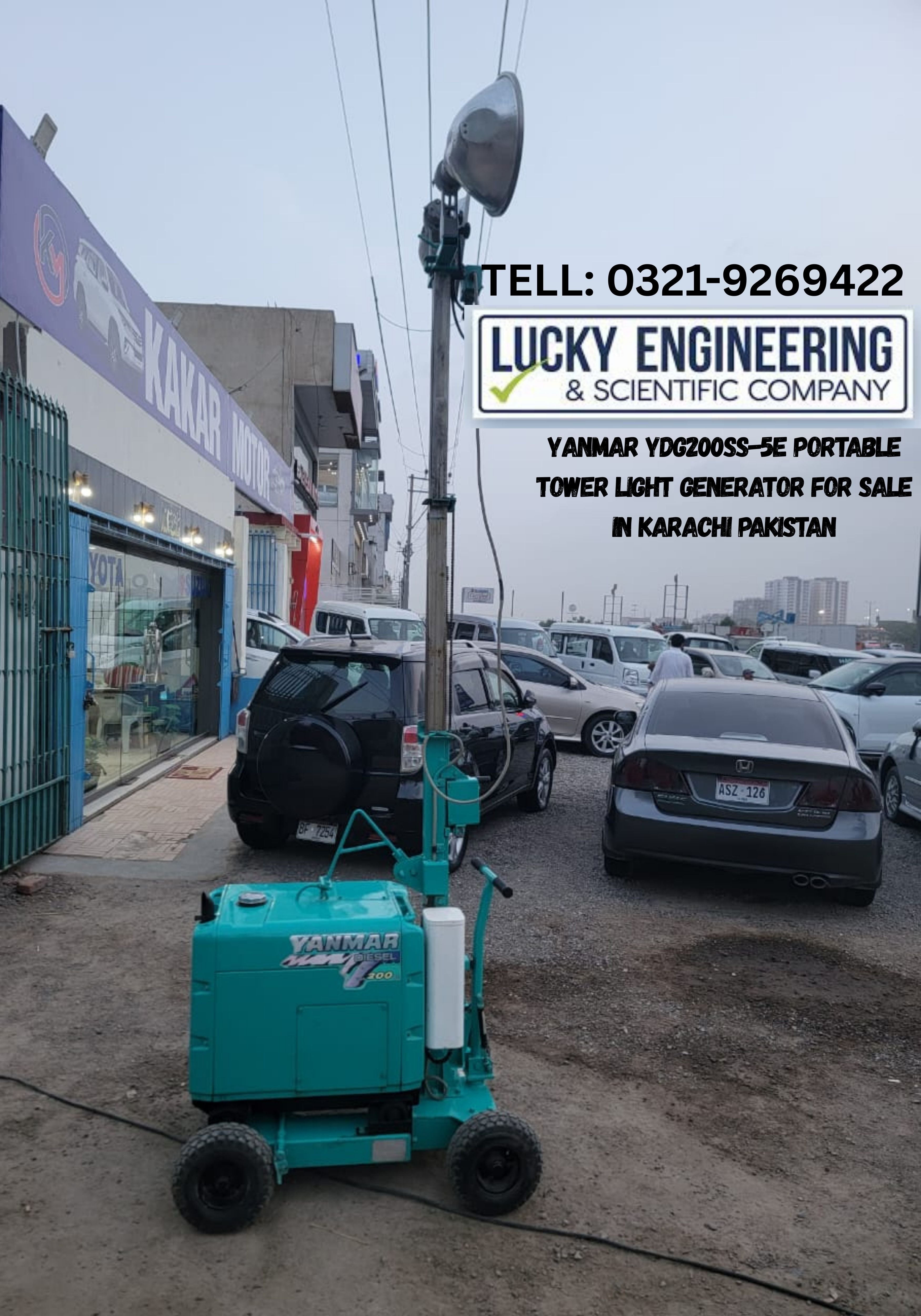 YANMAR YDG200SS-5E Portable Tower Light Generator- Tell: 03219269422