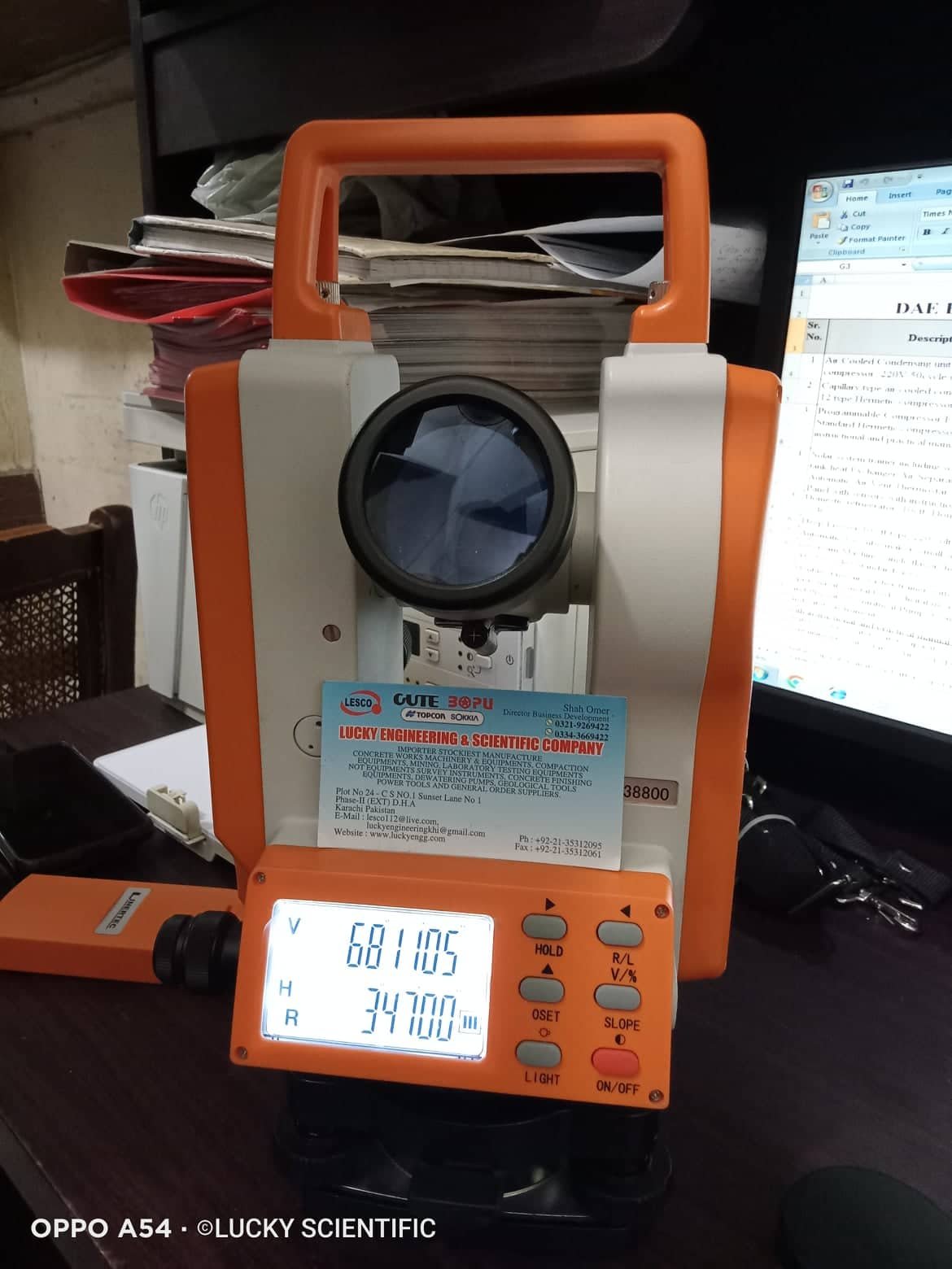 Digital Theodolite (Pakistan) Tell: 03219269422