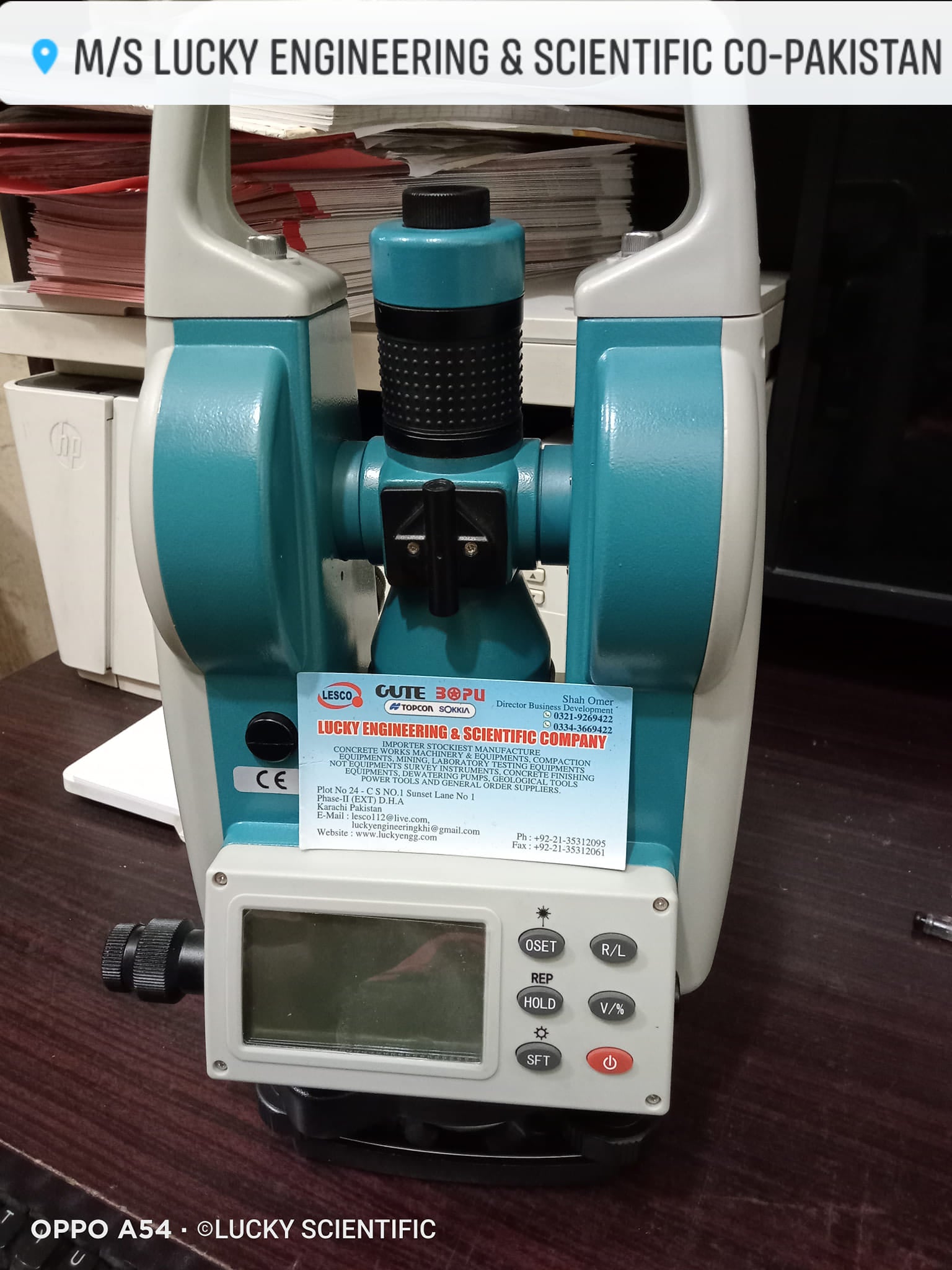 Digital Theodolite (Pakistan) Tell: 03219269422