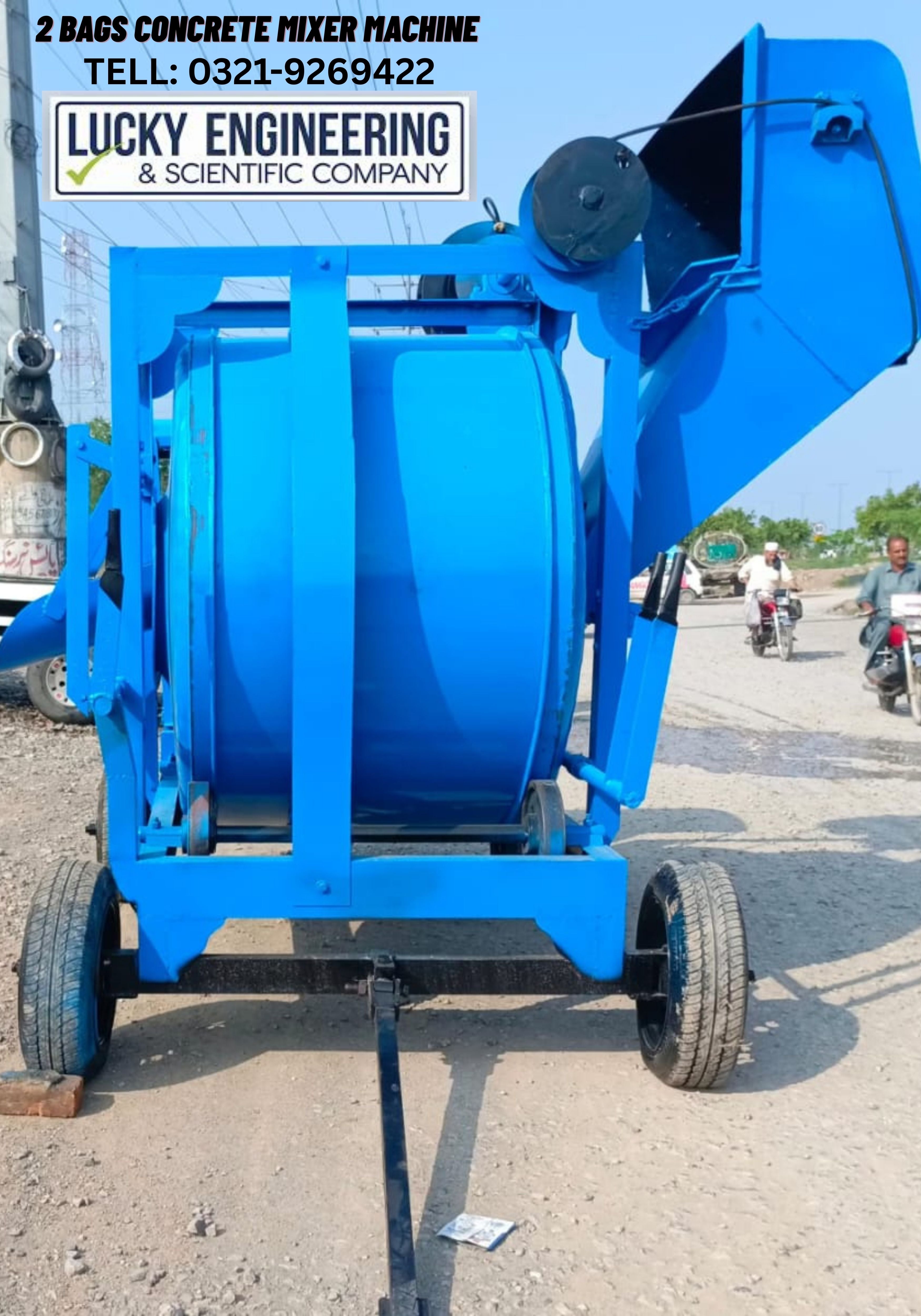Concrete Mixer Machine Capacity 2 Bags - Tell: 03219269422