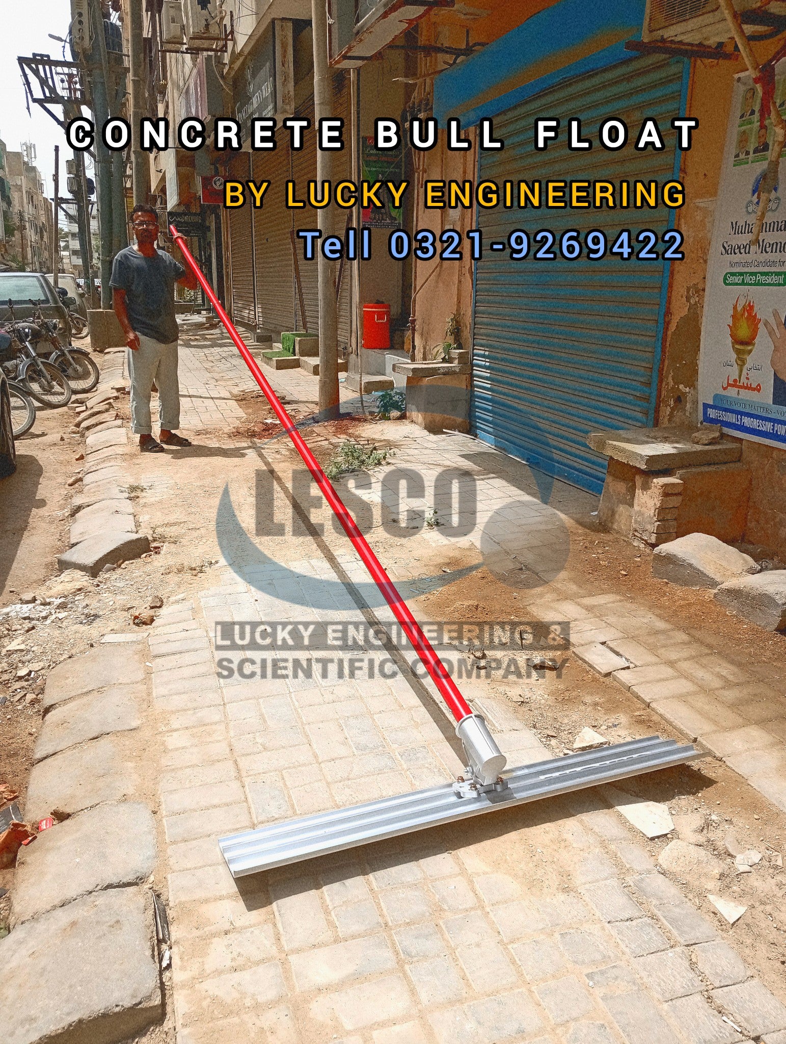 Aluminium Concrete Bull float-Pakistan Tell: 03219269422