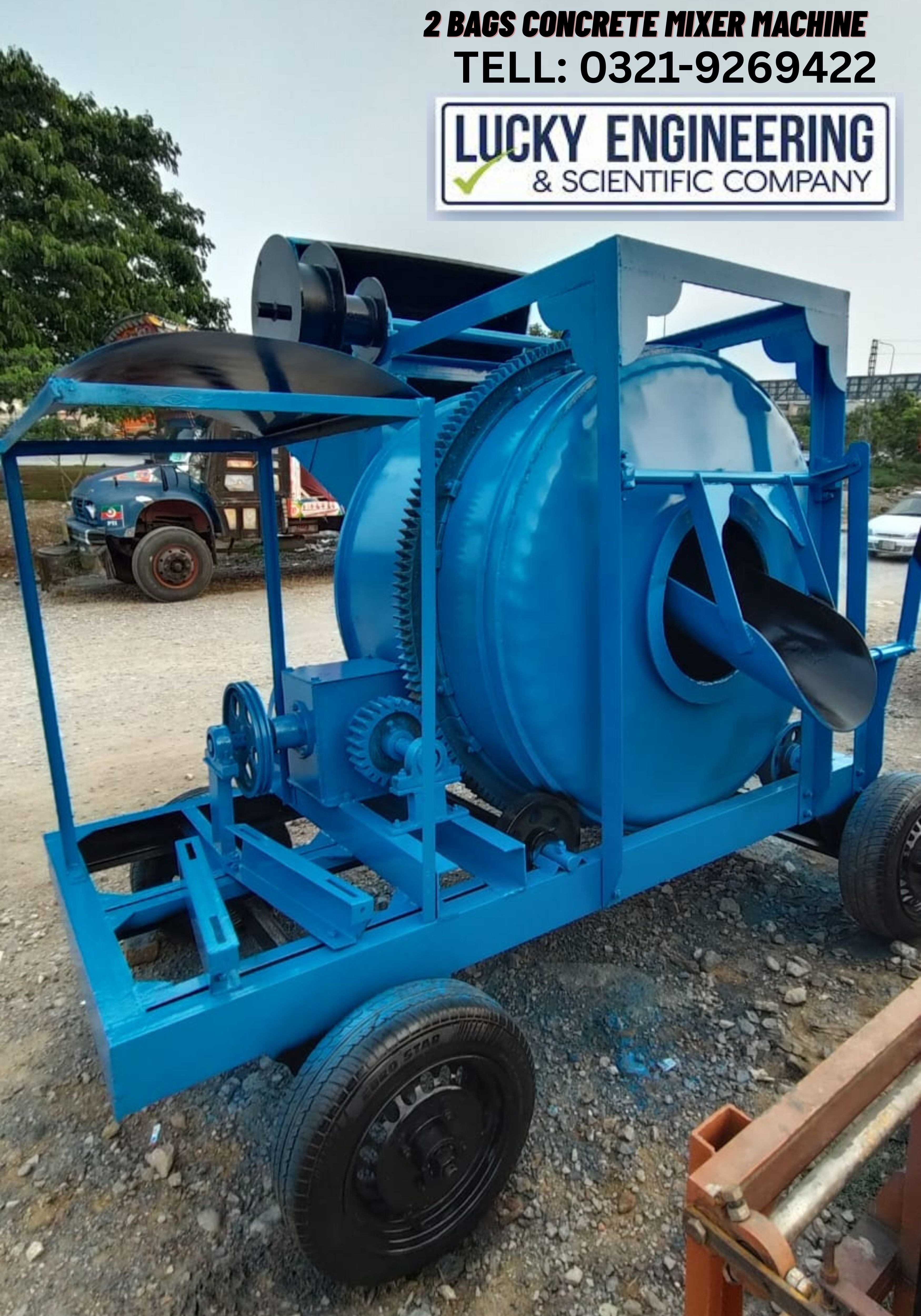 Concrete Mixer Machine Capacity 2 Bags - Tell: 03219269422