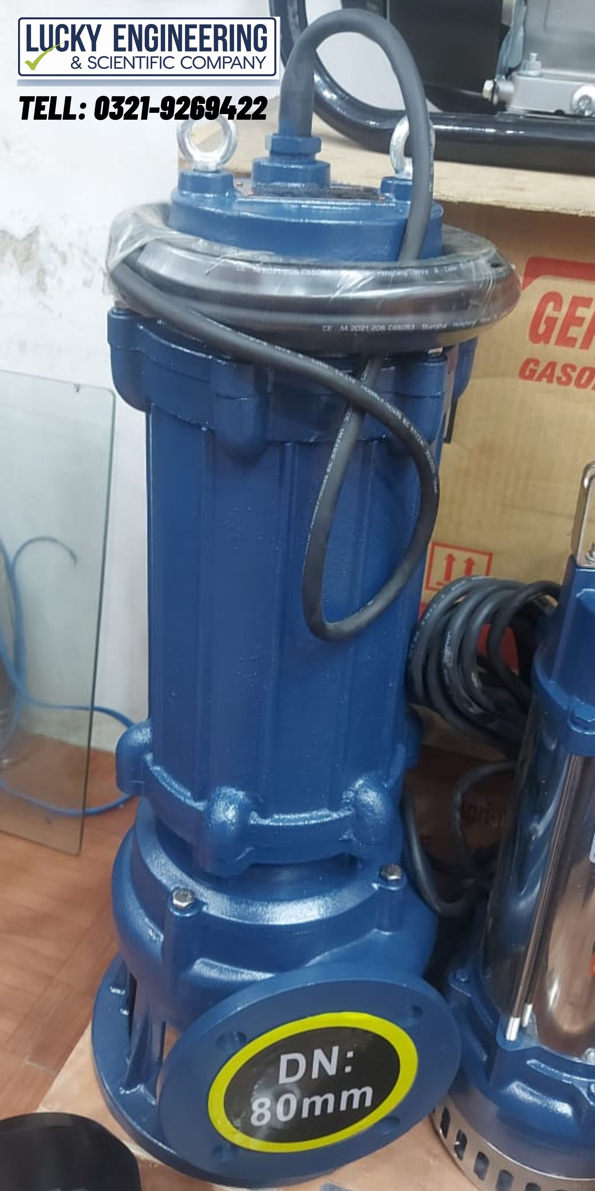 Submersible Sewage Pump (80mm) 3 Inch Dia- Tell: 03219269422