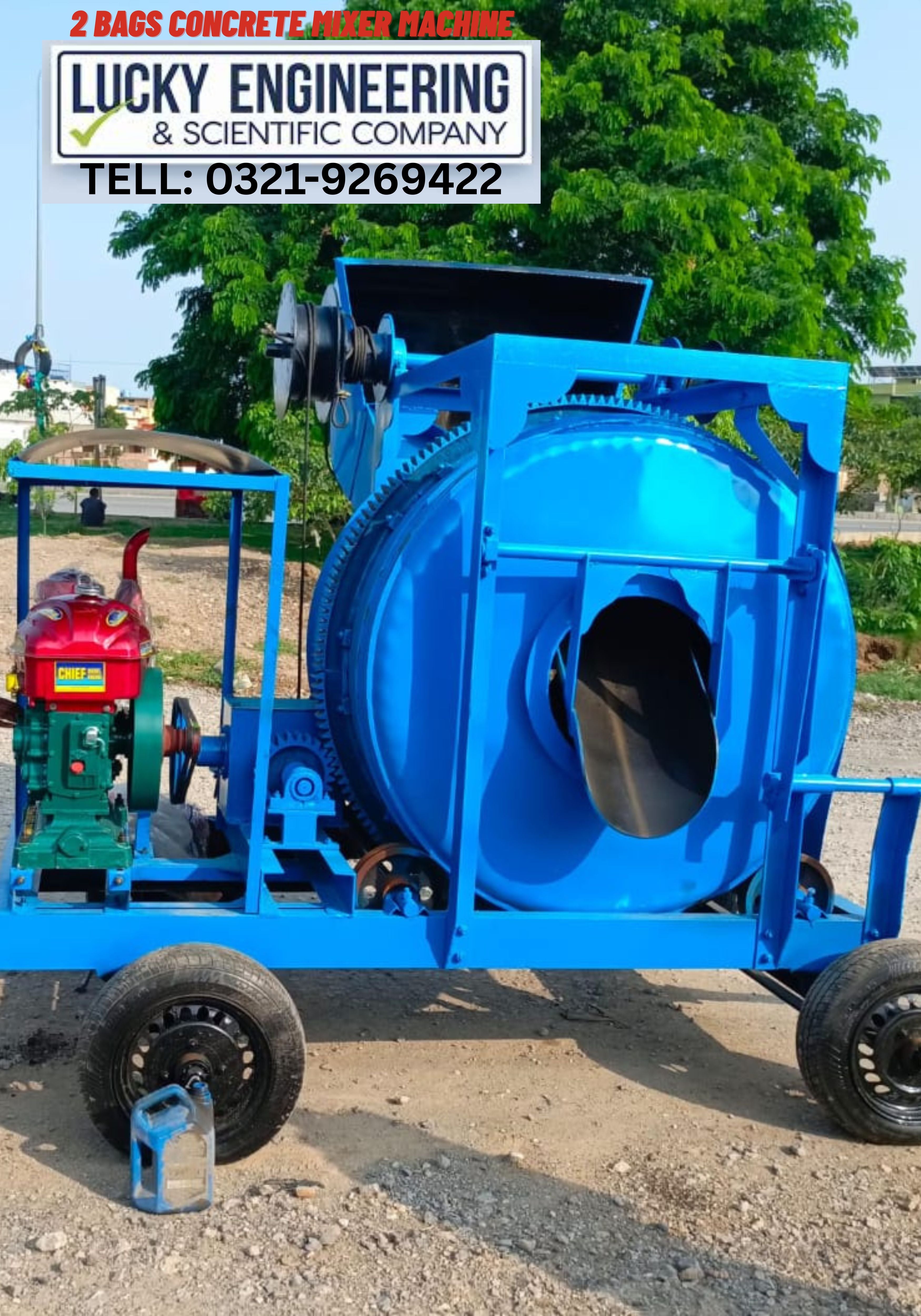 Concrete Mixer Machine Capacity 2 Bags - Tell: 03219269422