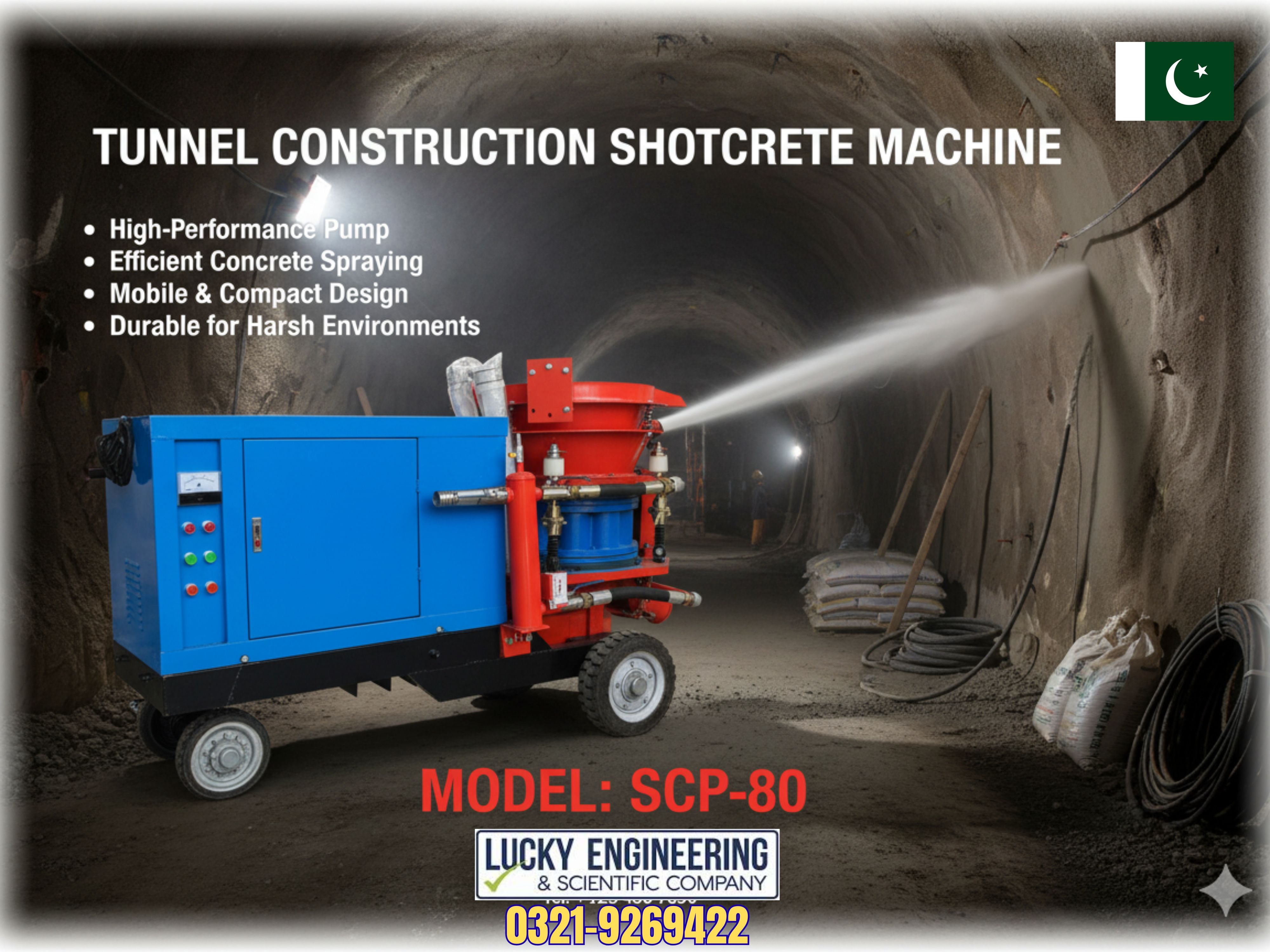 Dry & Wet Shotcrete Machine- Pakistan Tell: 03219269422