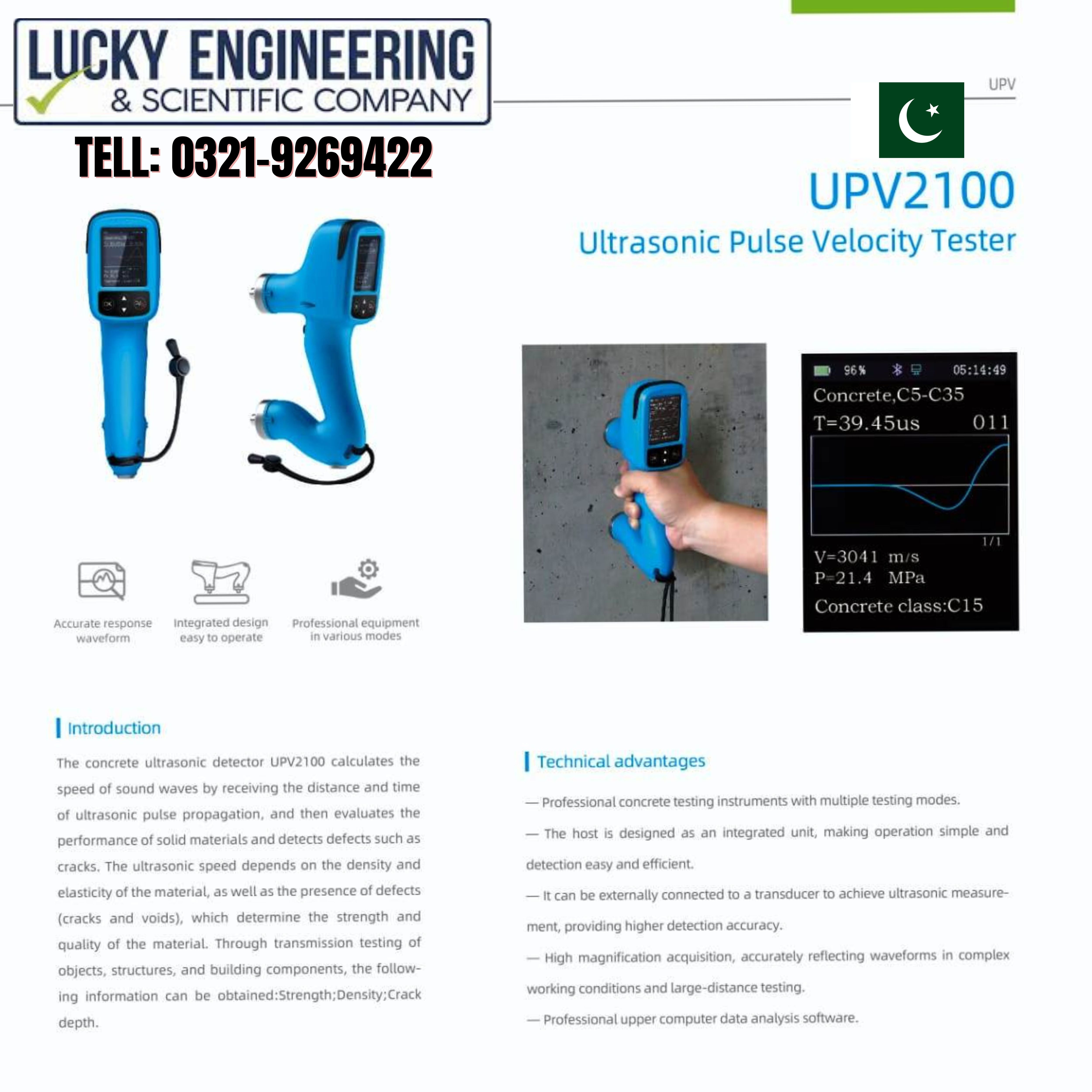 Langry- China Ultra Sonic Pulse Velocity Tester (UPV) Model UPV2100
