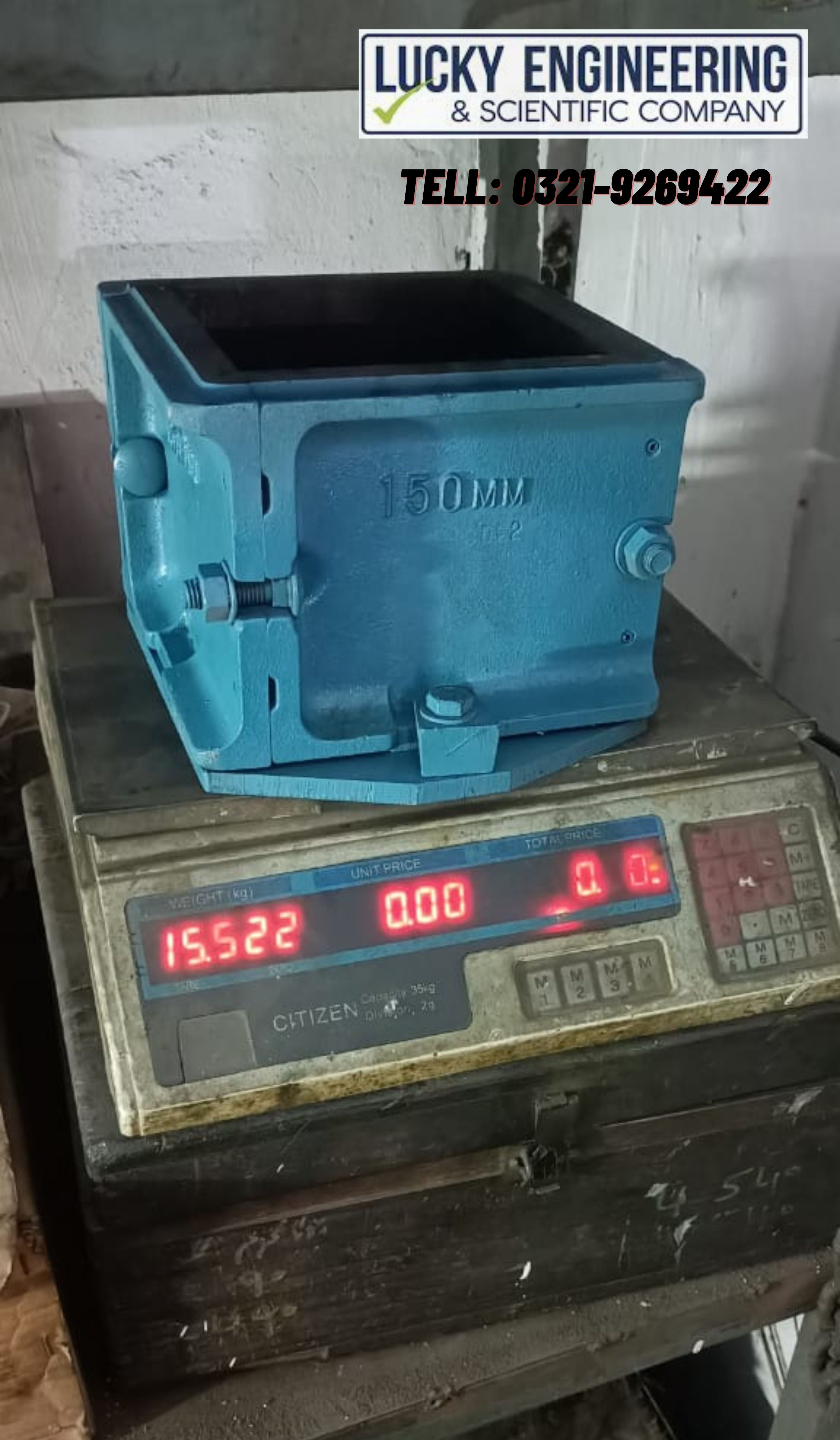 ELE (U.K) Heavy Duty Concrete Cube Moulds 150 x 150 mm (Cast Iron) Tell: 03219269422