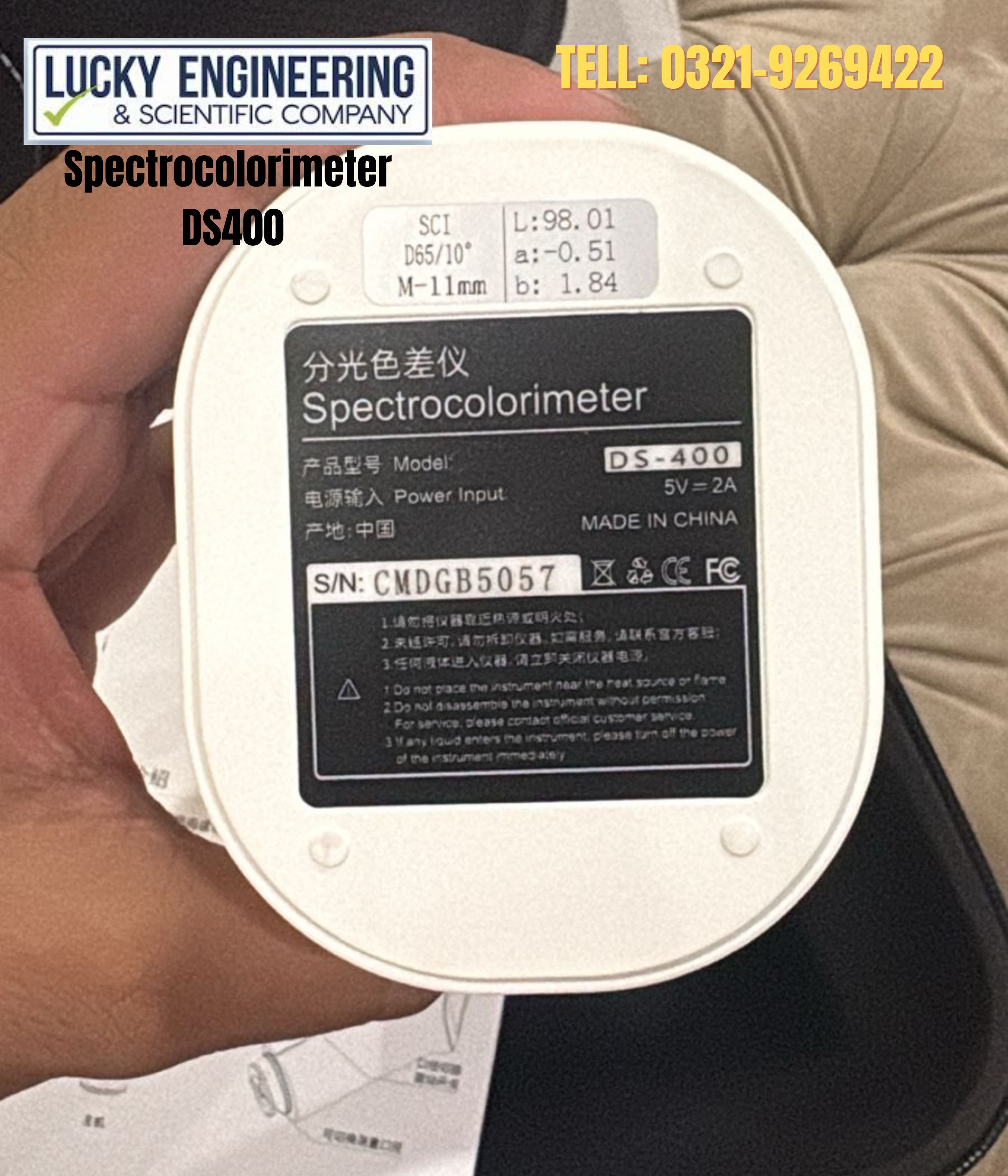 Spectrocolorimeter Tell: 03219269422