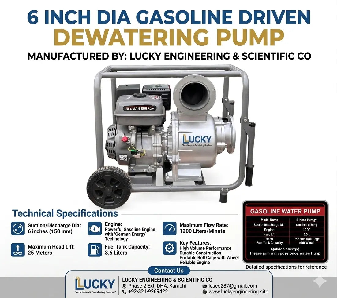 6 inch diameter dewatering water pump for construction site drainage