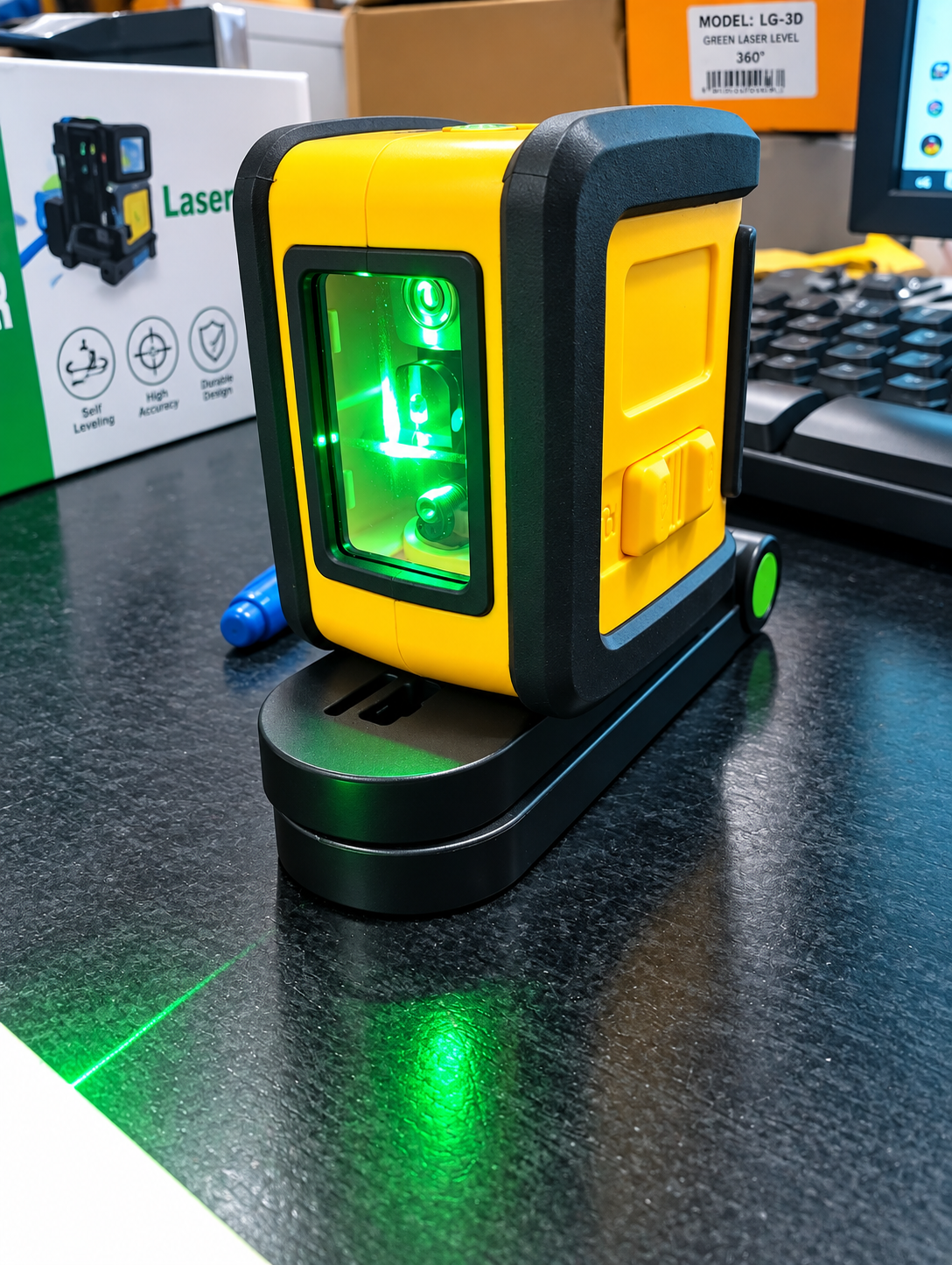 60M Laser Level with ±1mm/m accuracy and 6800mAh rechargeable battery