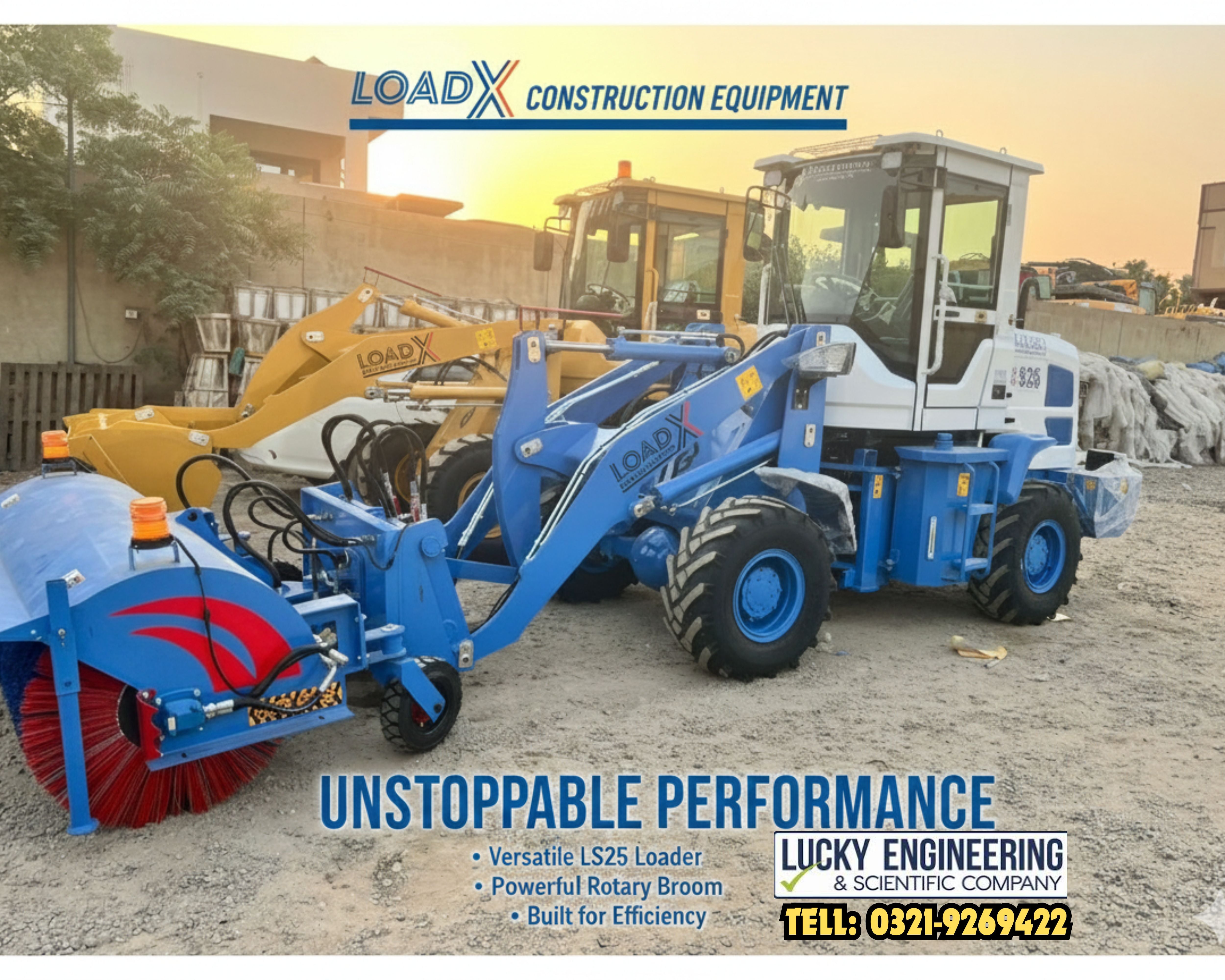 Wheel Loader with Sweeper Tell: 03219269422