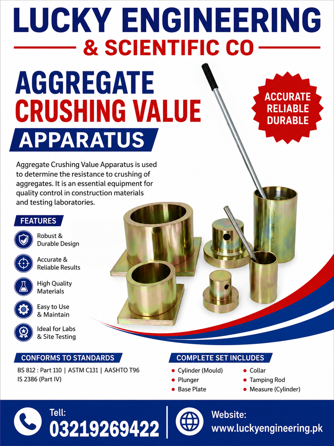 Aggregate Crushing Value Apparatus | ACV Test Equipment for Aggregates