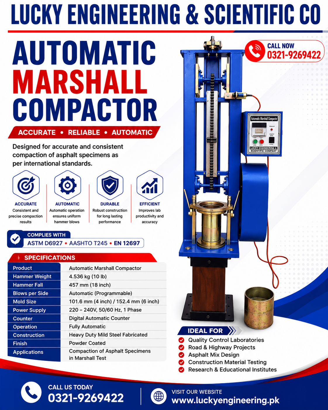 Automatic Marshall Compactor