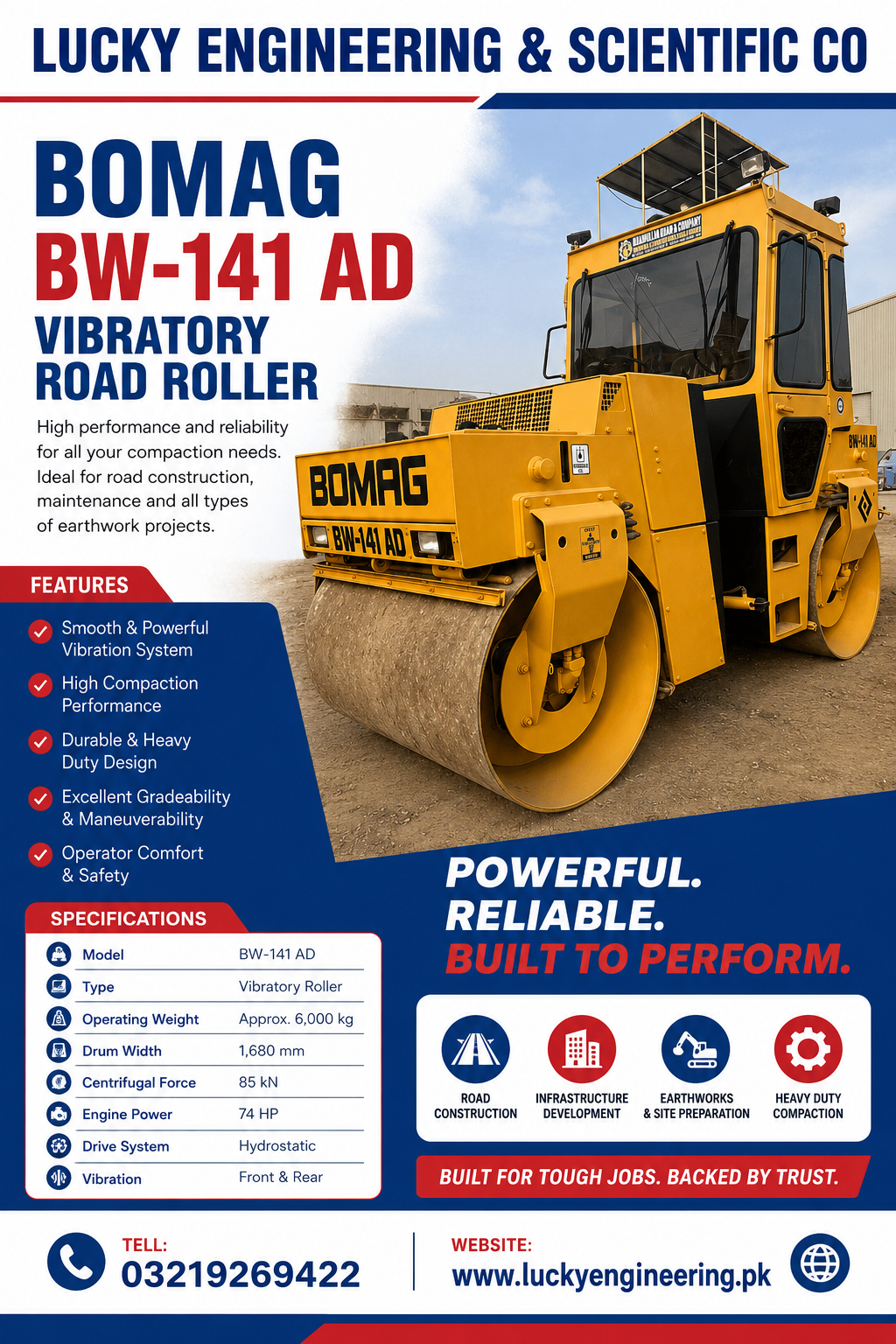 BOMAG BW-141 AD Vibratory Road Roller