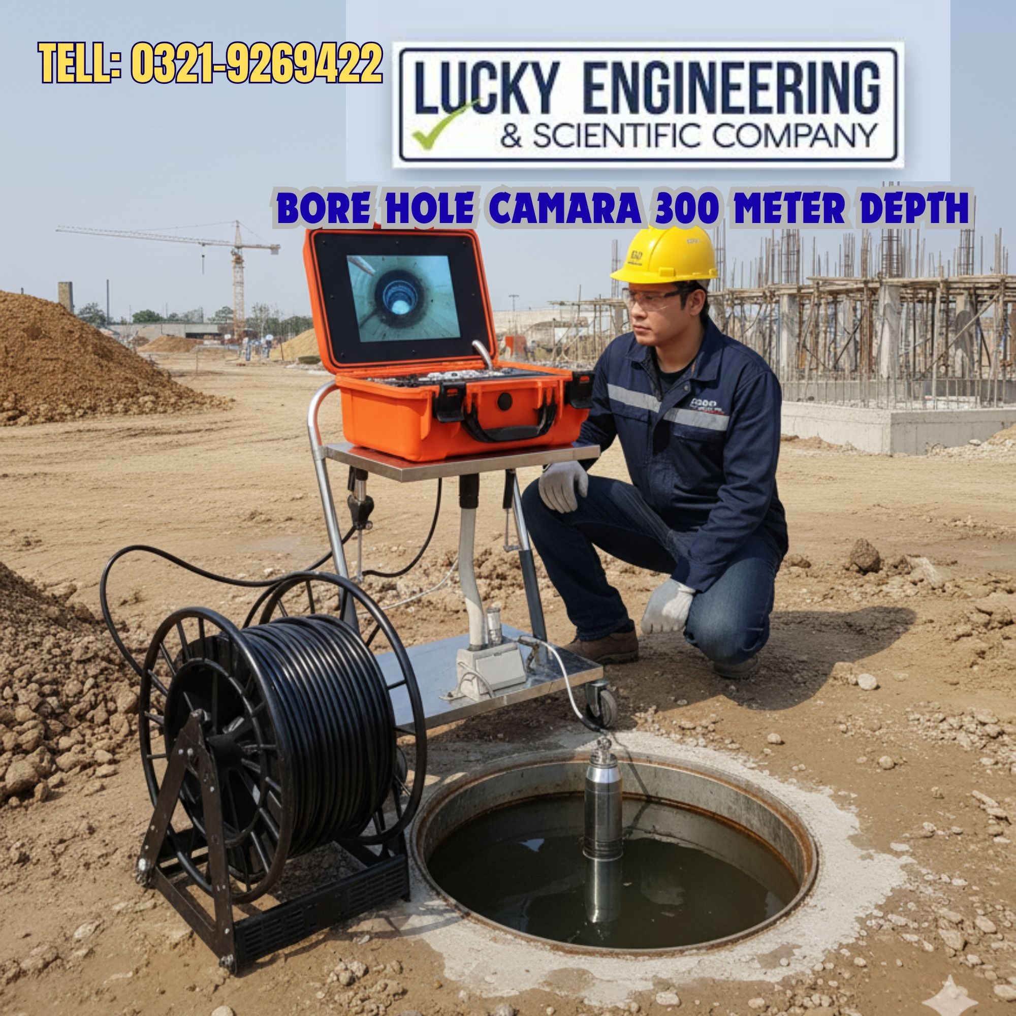 Borehole Well Inspection Camera- Tell: 03219269422