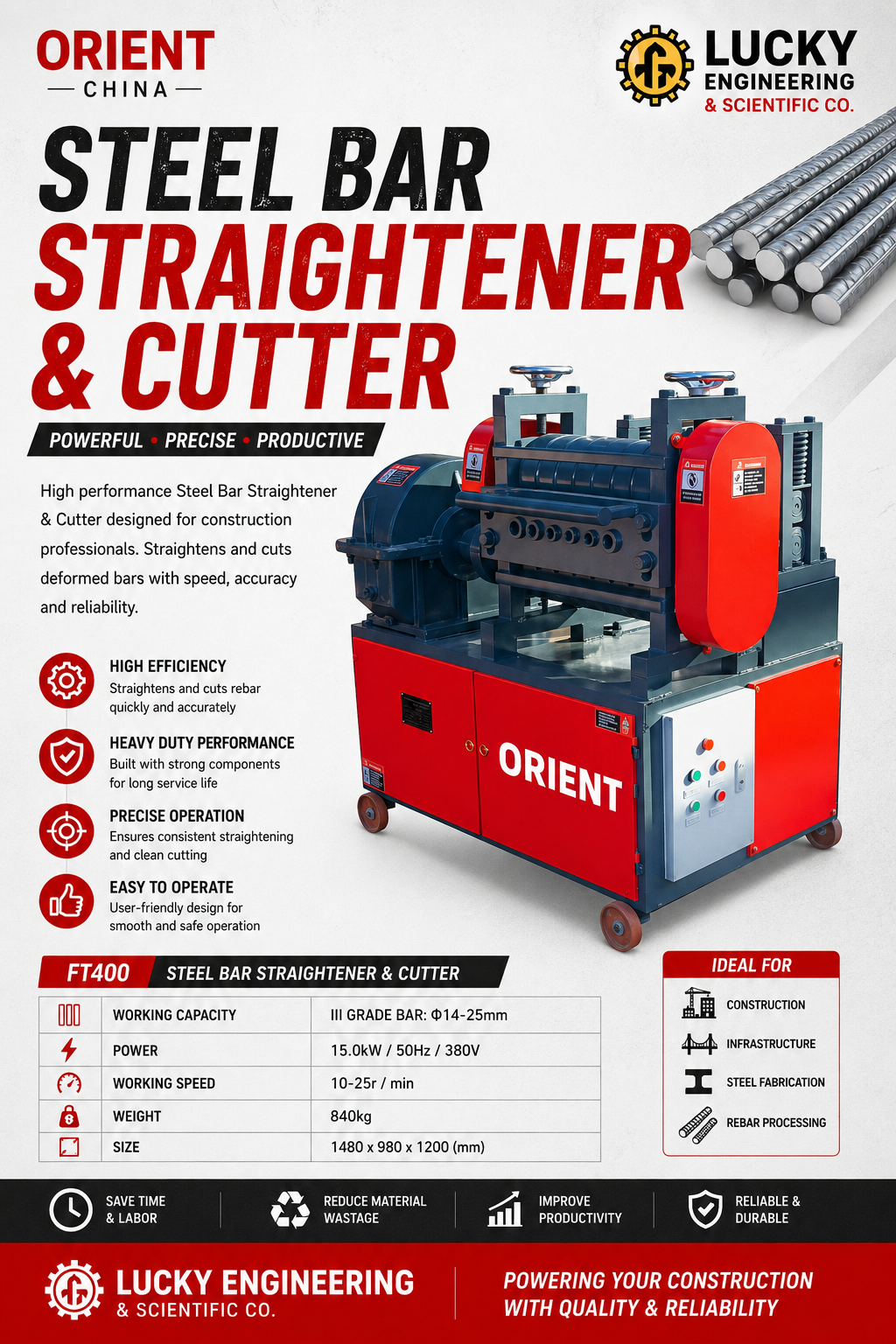 Steel Bar Straightern & Cutter 