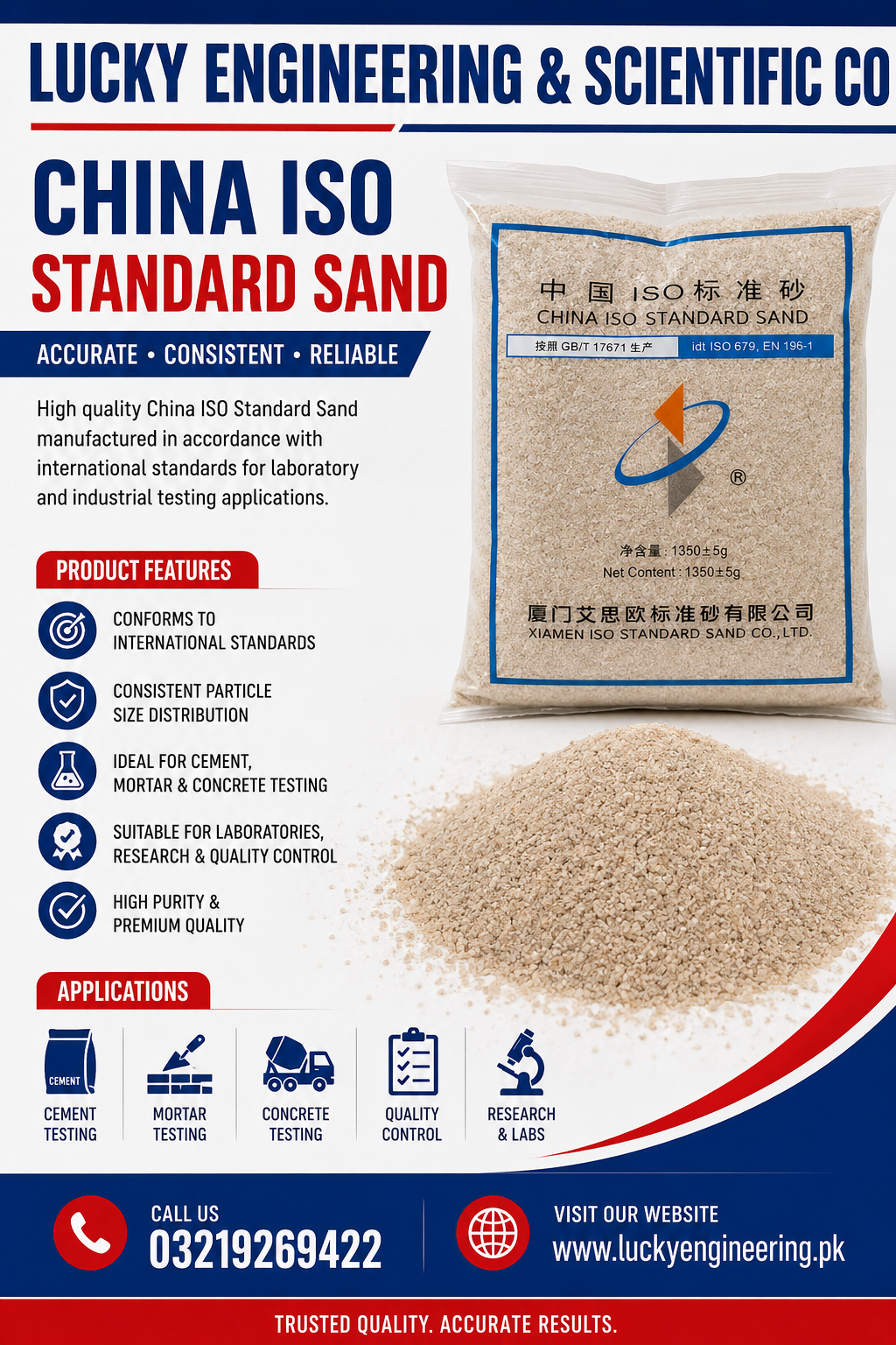 chinese iso standard sand 