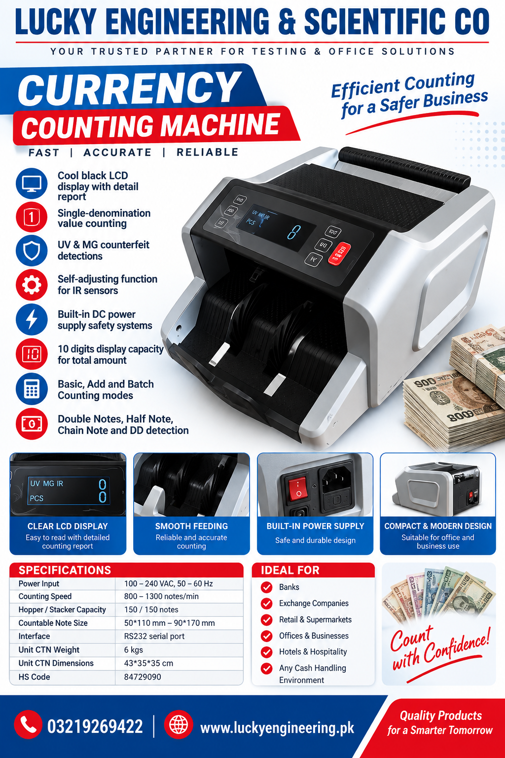 Currency Counting Machine BC-2800 by Lucky Engineering & Scientific Co