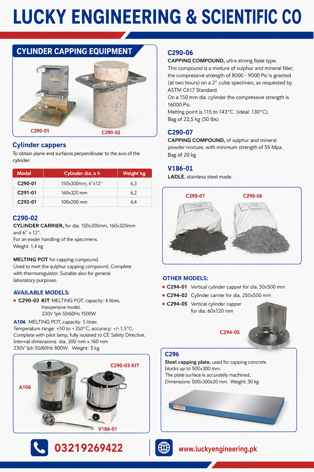 Cylinder Capping Equipment & Sulphur Capping Compound Supplier in Pakistan