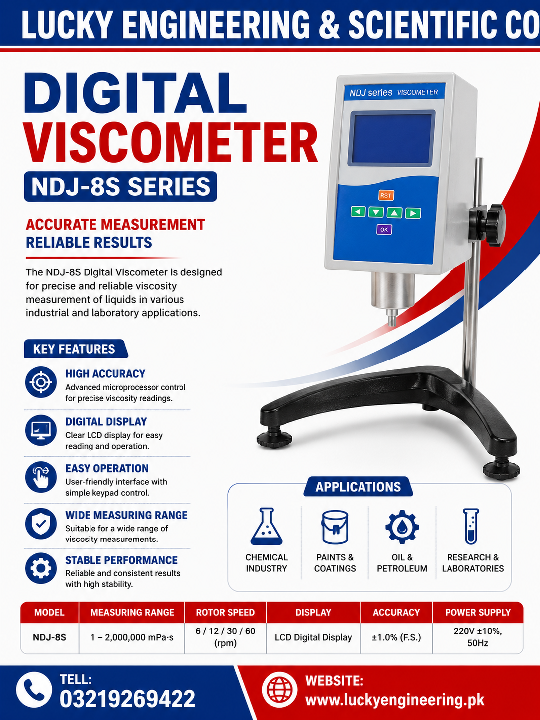 Digital Viscometer NDJ-8S