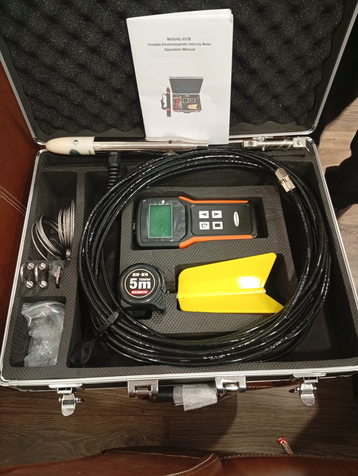 Complete MGG/KL-DCB Portable Electromagnetic Velocity Meter portable kit