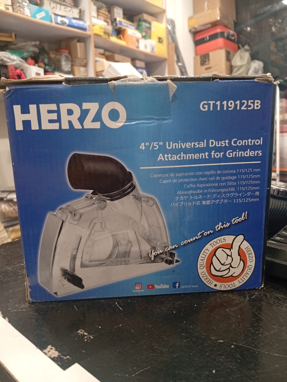 Dust Control Attachment – HERZO GT119125B Grinder Guard