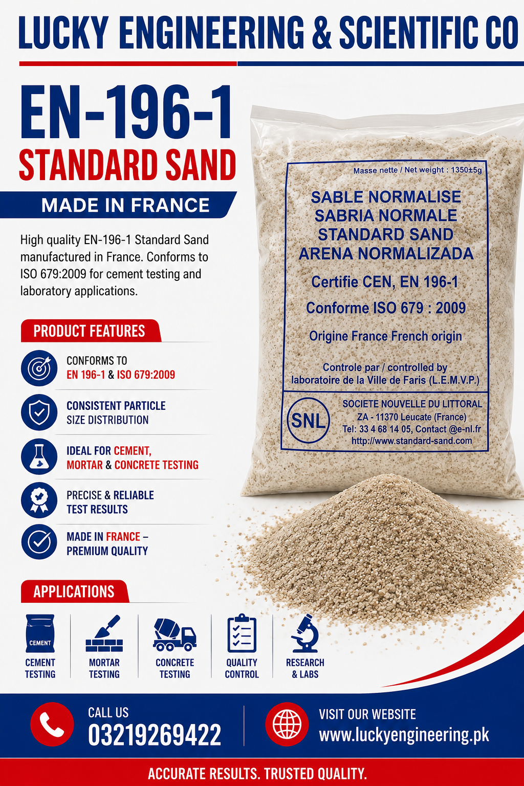 EN-196-1 Standard Sand (Made in France)