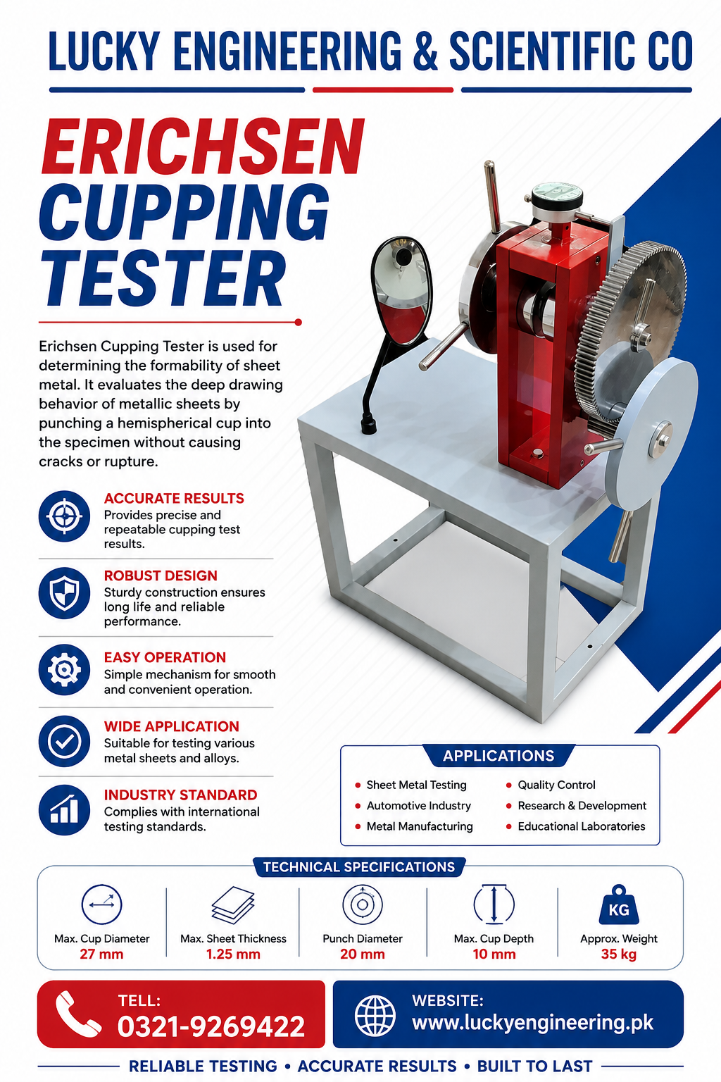 Erichsen Cupping Tester