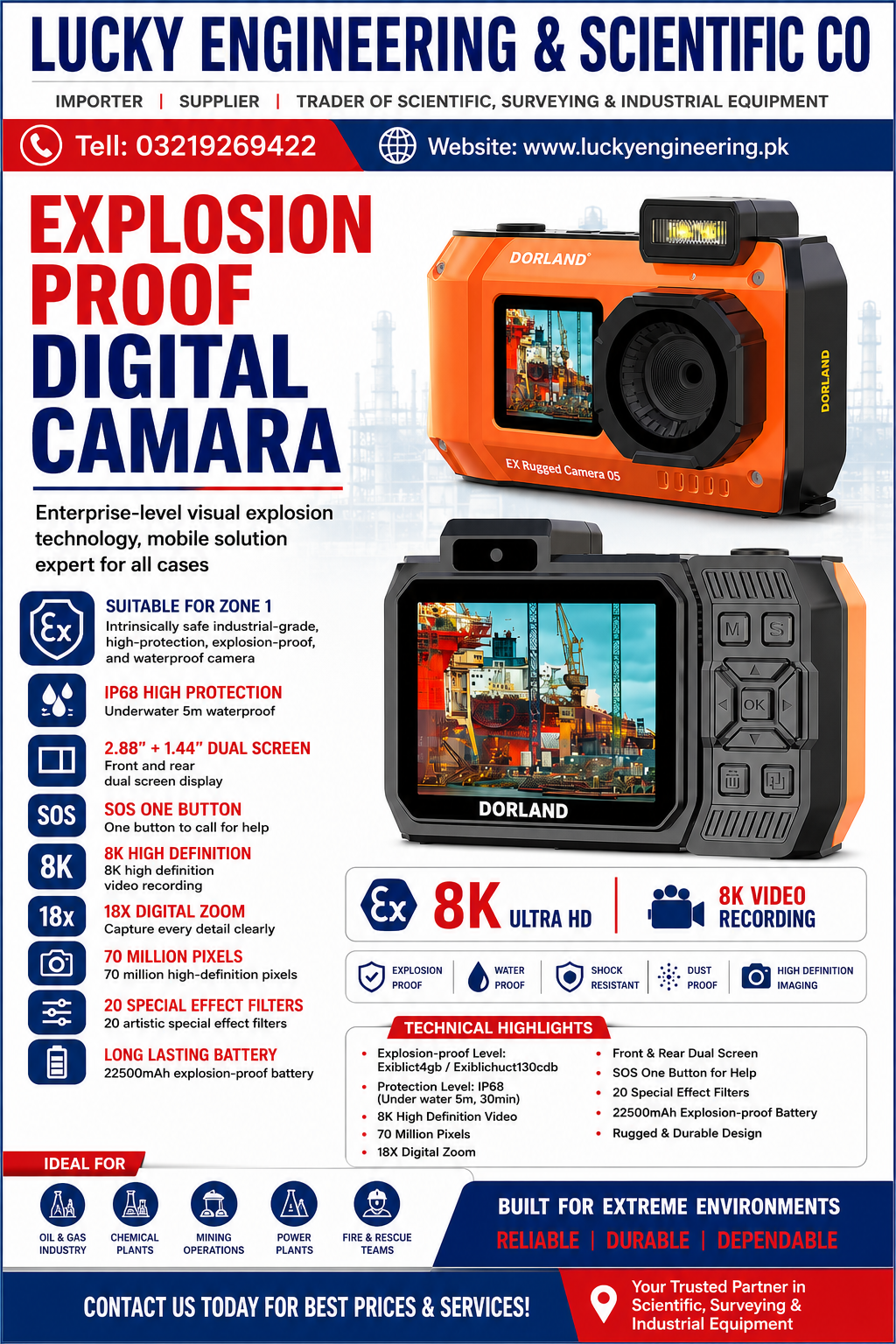 Explosion Proof Digital Camera EX Rugged Camera