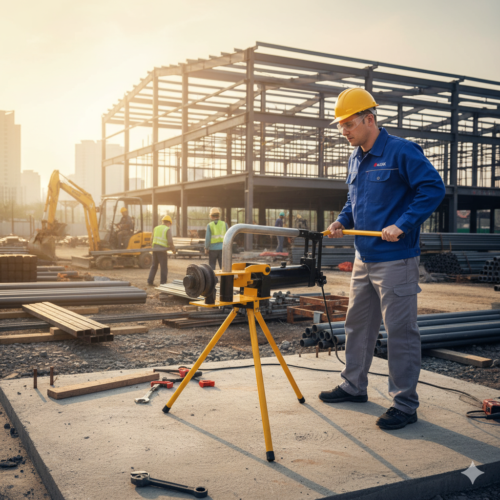 Manual Hydraulic Pipe Bender Model HHW-2J Tell: 03219269422