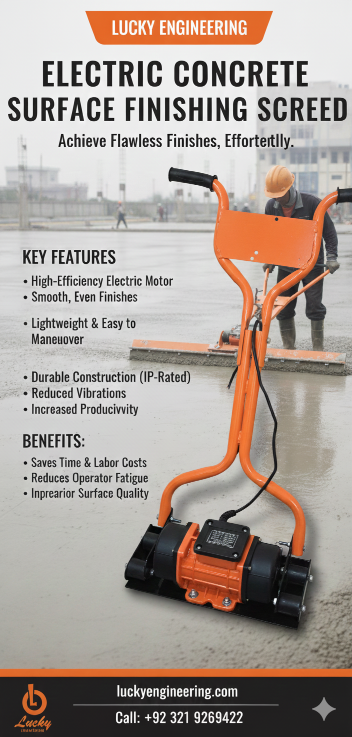 Electric Concrete Surface Finishing Screed Tell: 03219269422