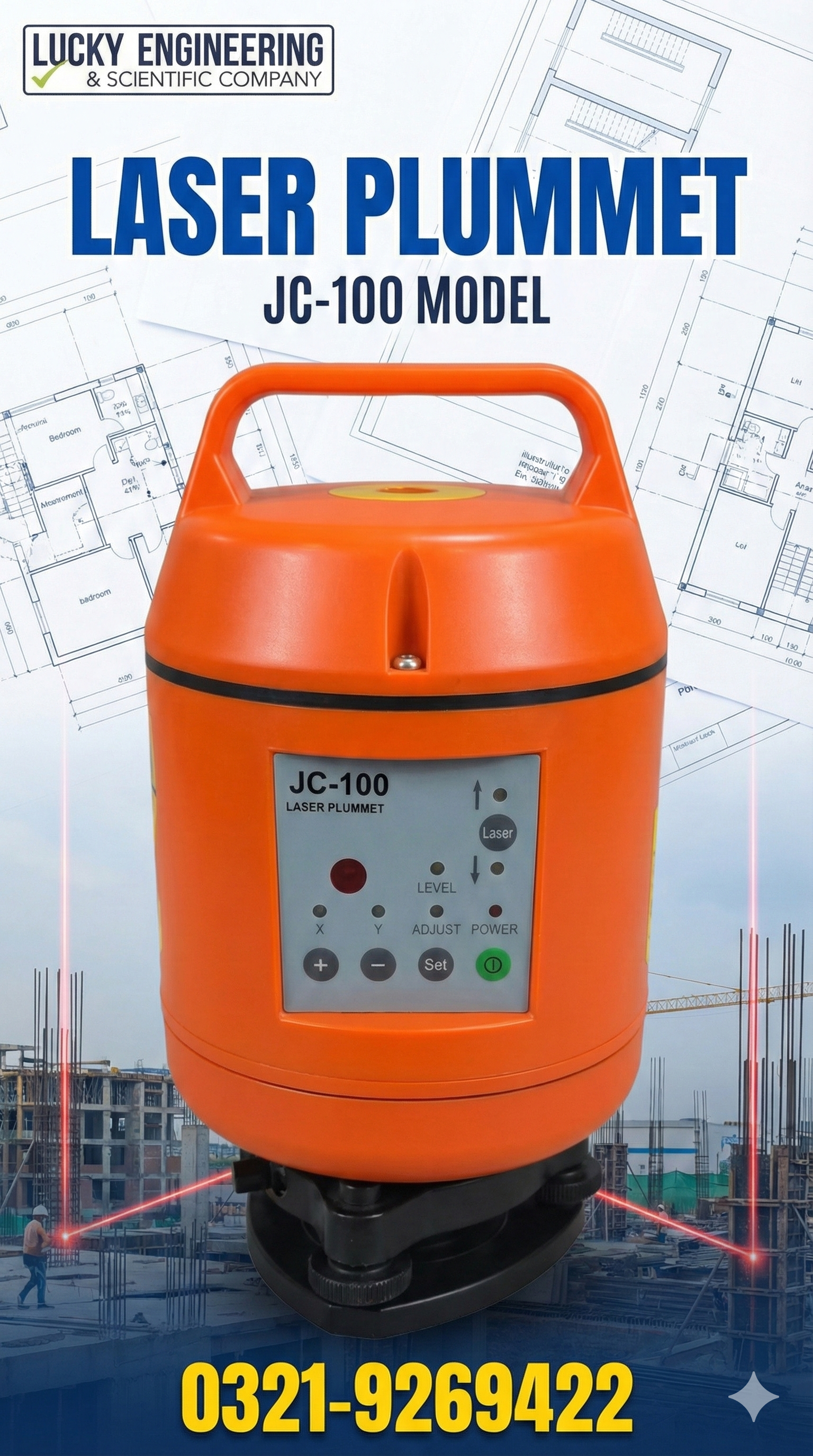 Laser Plummet Model JC100 TELL: 03219269422