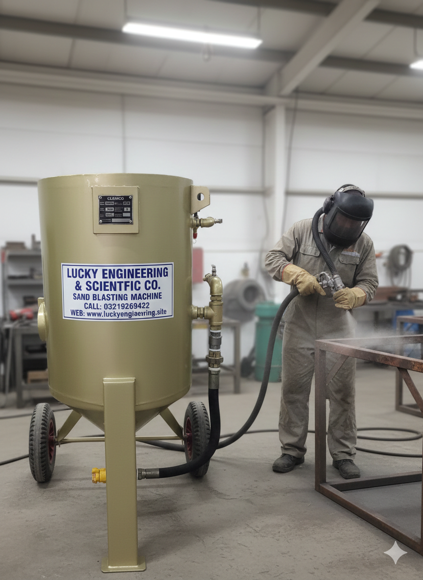 Sand Blasting Machine for Rust and Paint Removal Tell: 03219269422