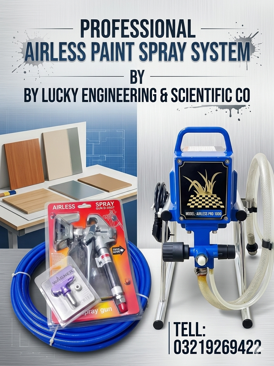 Airless Paint Spray System with Gun & Hose – Portable High-Efficiency Electric Paint Sprayer