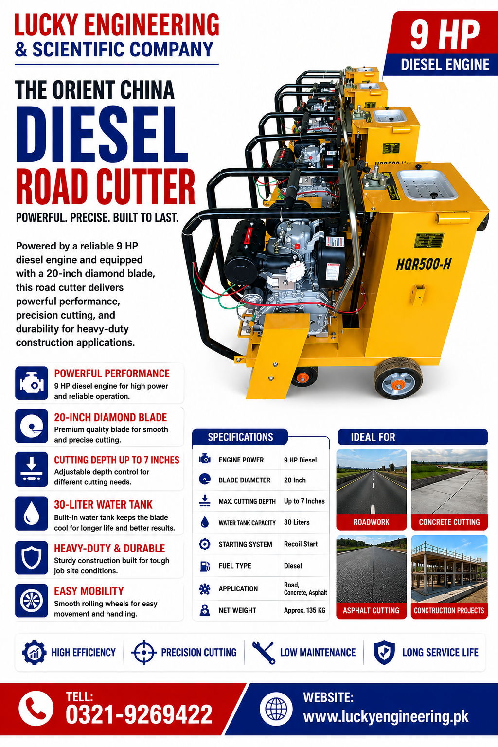 Diesel Road Cutter 7.2 Inch Cutting Depth- Pakistan