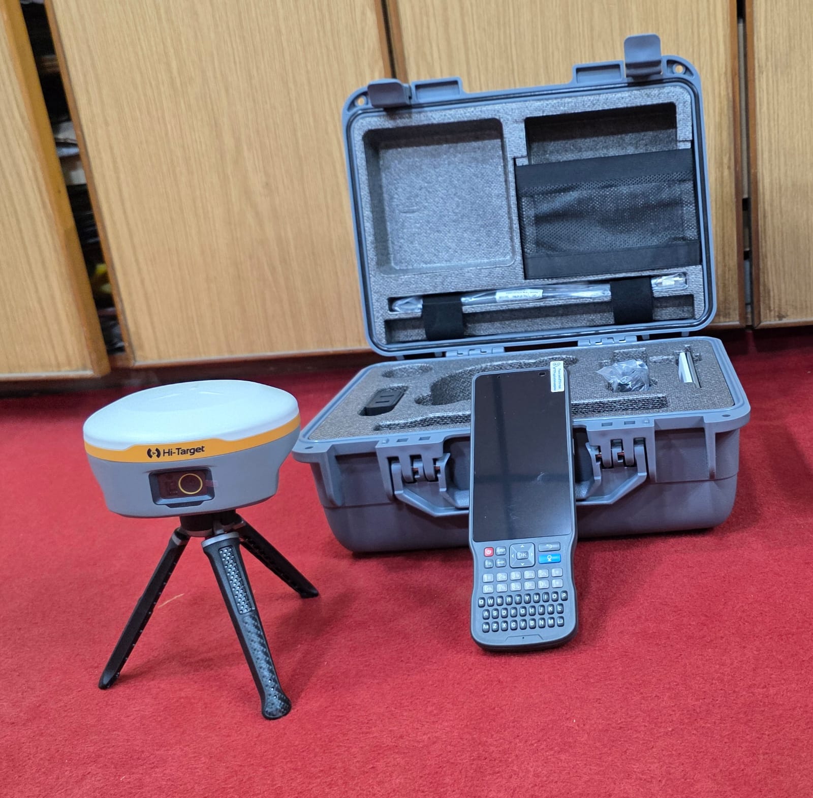 Hi-Target V600 L Laser RTK Controller and Receiver.