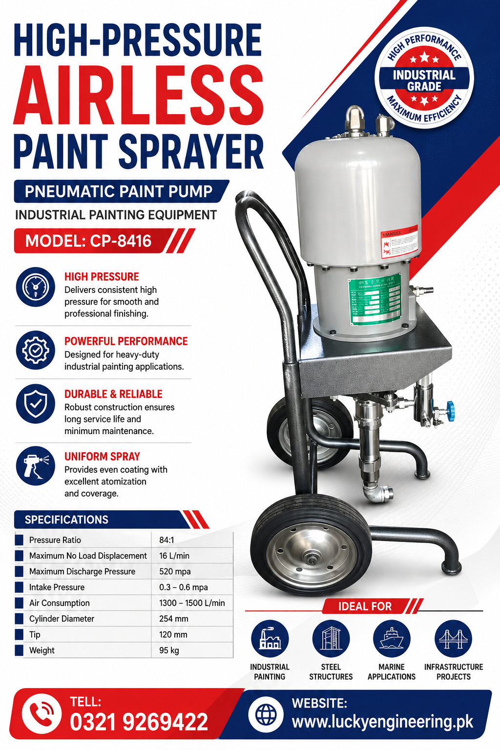 pueunamtic airless paint spray machine 