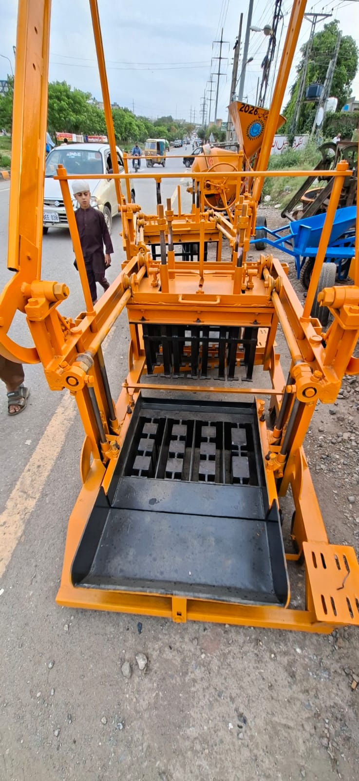 Hollow concrete blocks produced by Block Making Machine