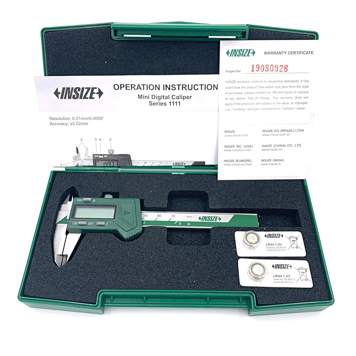 INSIZE 1111-75A Mini Electronic Caliper, 0-3"/0-75 mm- Tell: 03219269422 Lucky Engineering