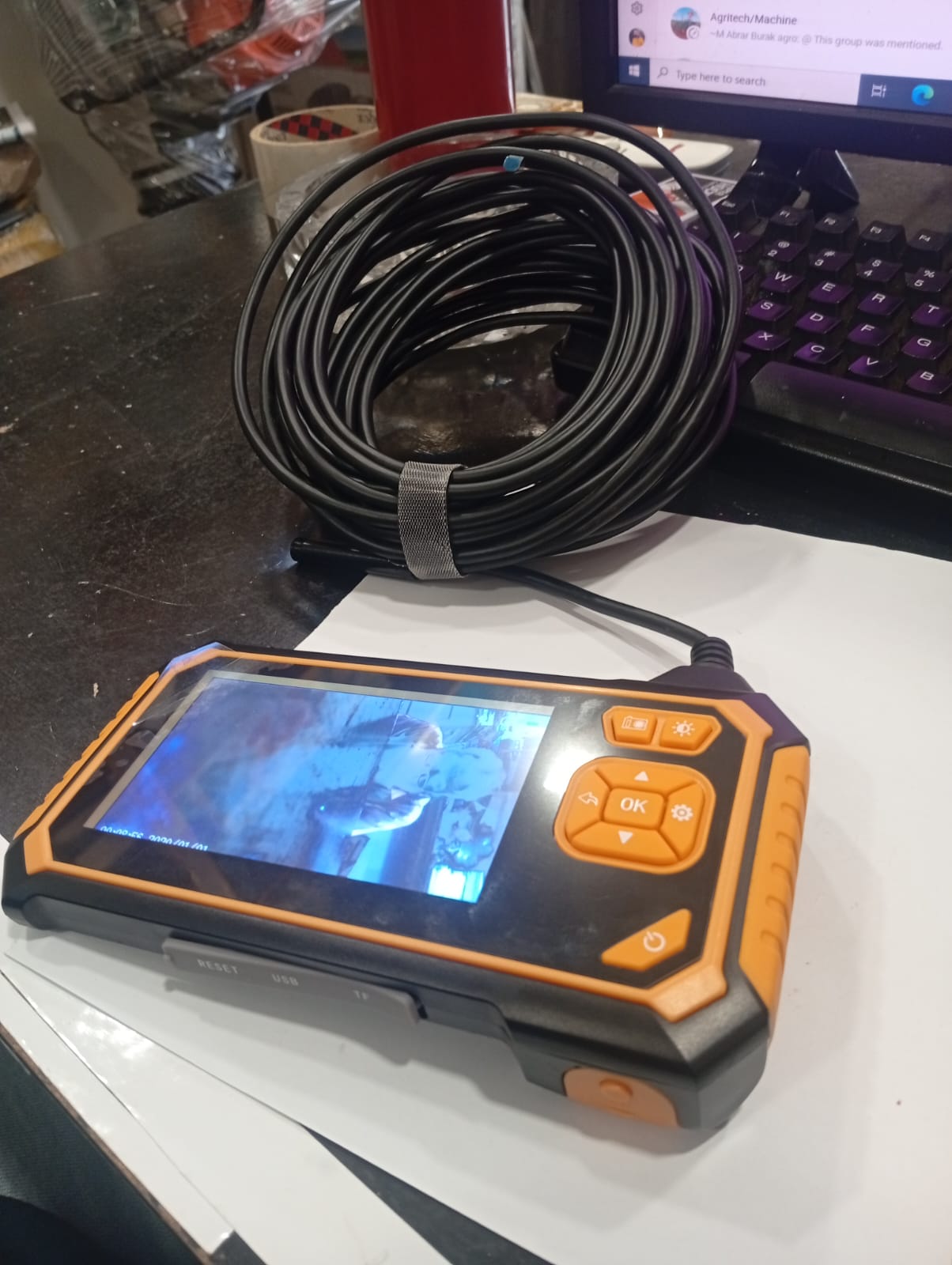 INSKAM113 LCD inspection camera for pipe, engine and HVAC inspection