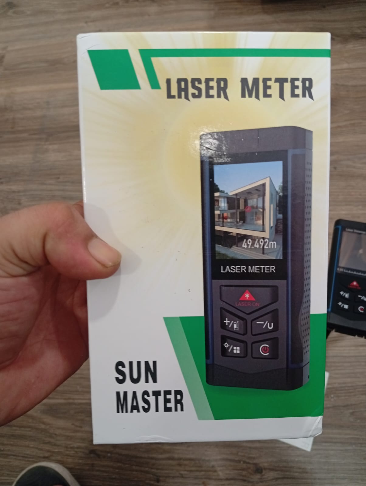 Laser Distance Meter with Rechargeable Battery and Carrying Case