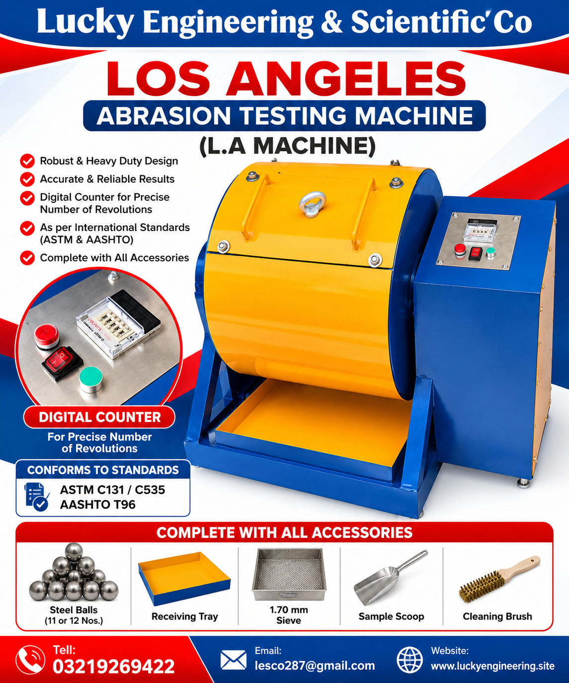 Los Angeles Abrasion Testing Machine 