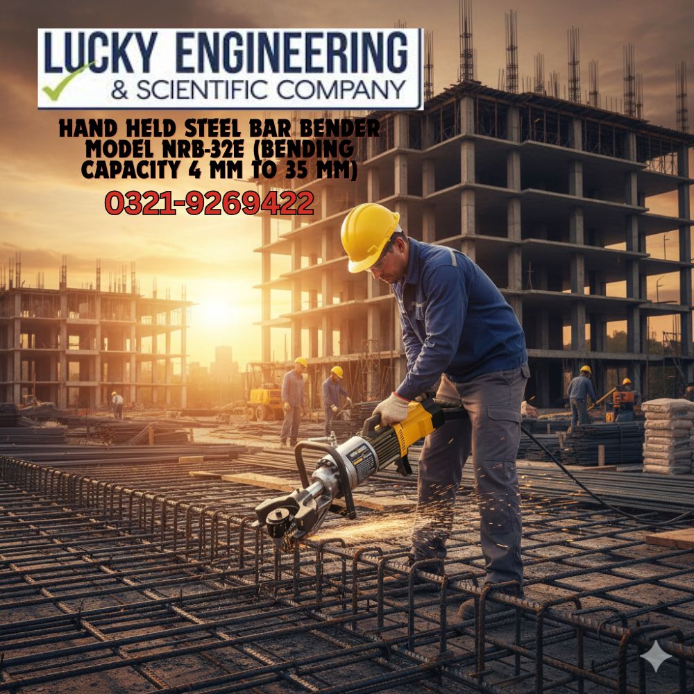 Portable Steel Bar Bending Machine Model NRB32-E (35 MM) Tell: 03219269422