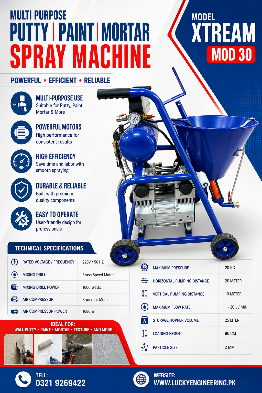putty spray machine