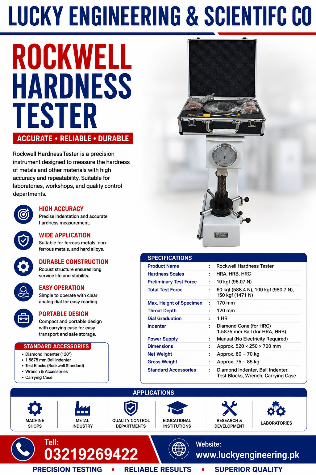 Rockwell Hardness Tester