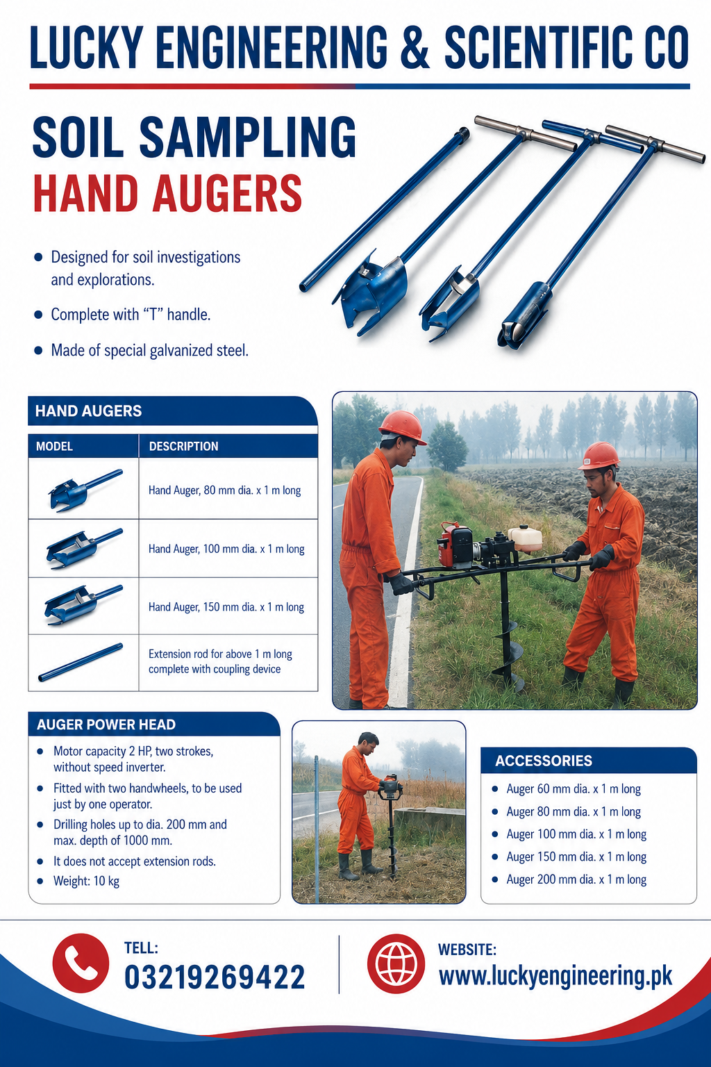 soil sampling hand augers
